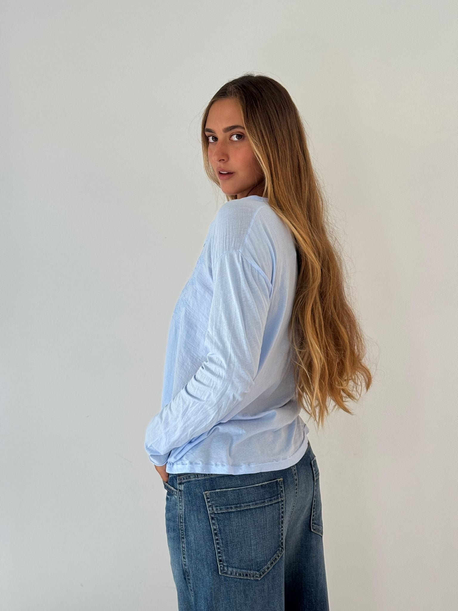 Taora knitted shirt SKY