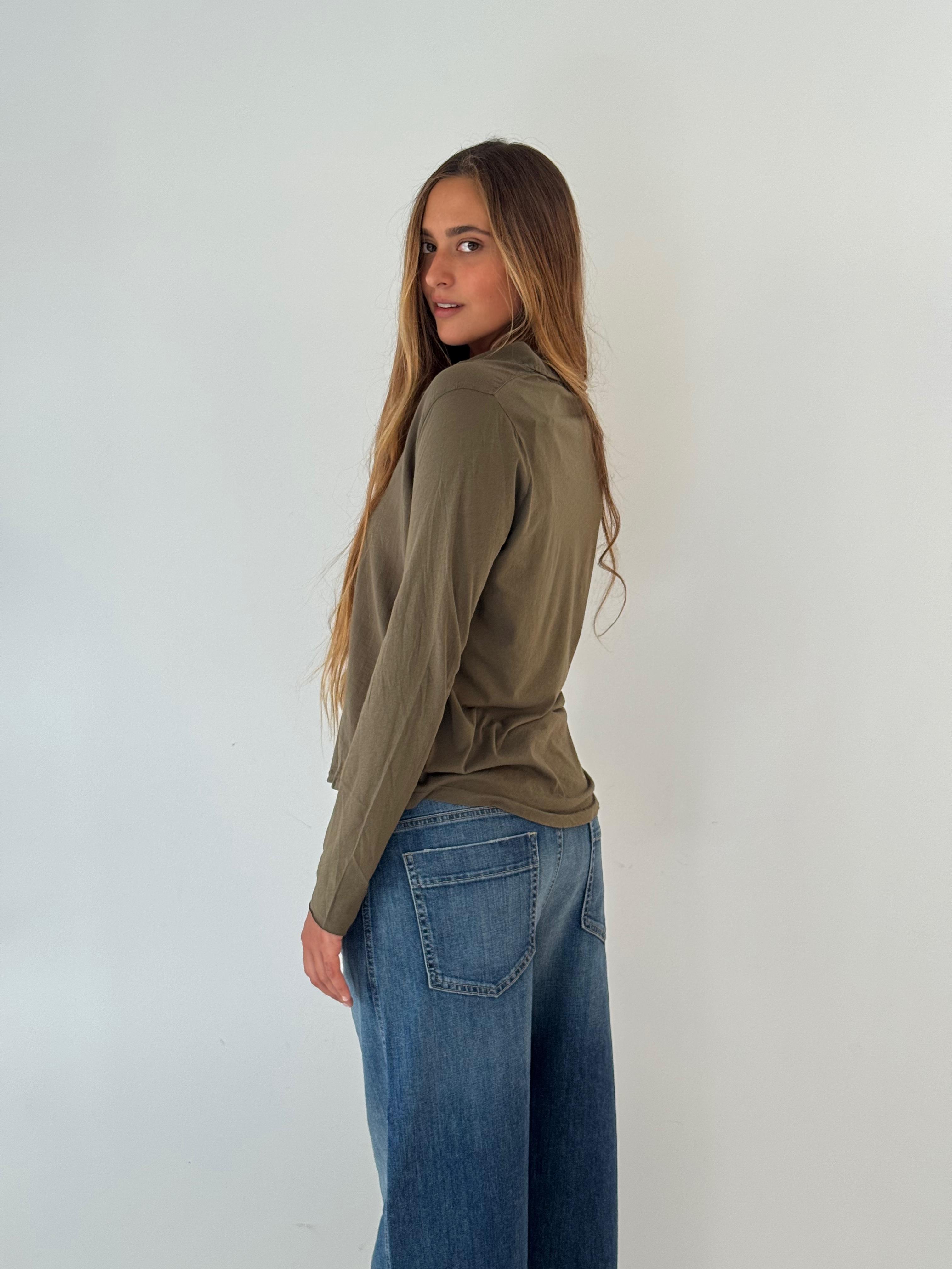 Tabo knitted shirt MILITARY