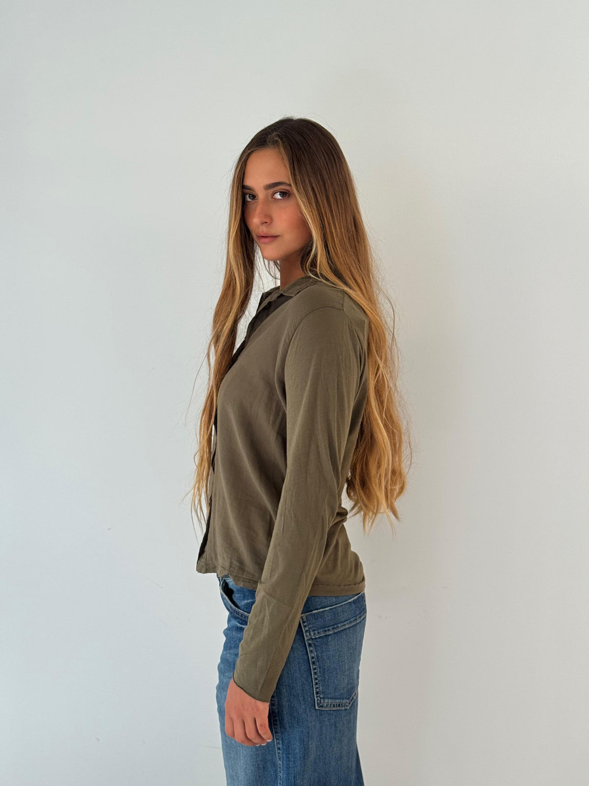 Tabo knitted shirt MILITARY