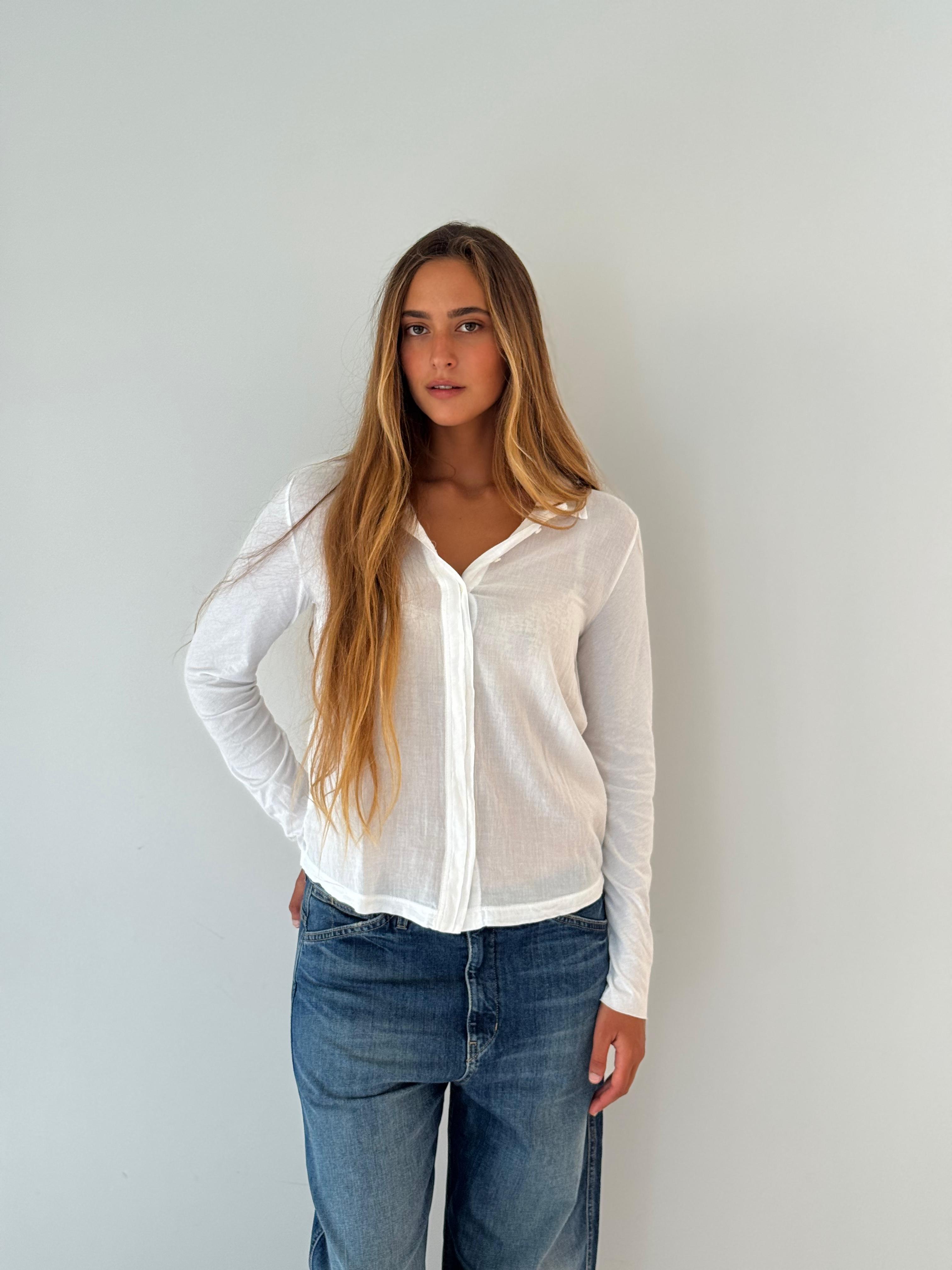 Tabo knitted shirt WHITE