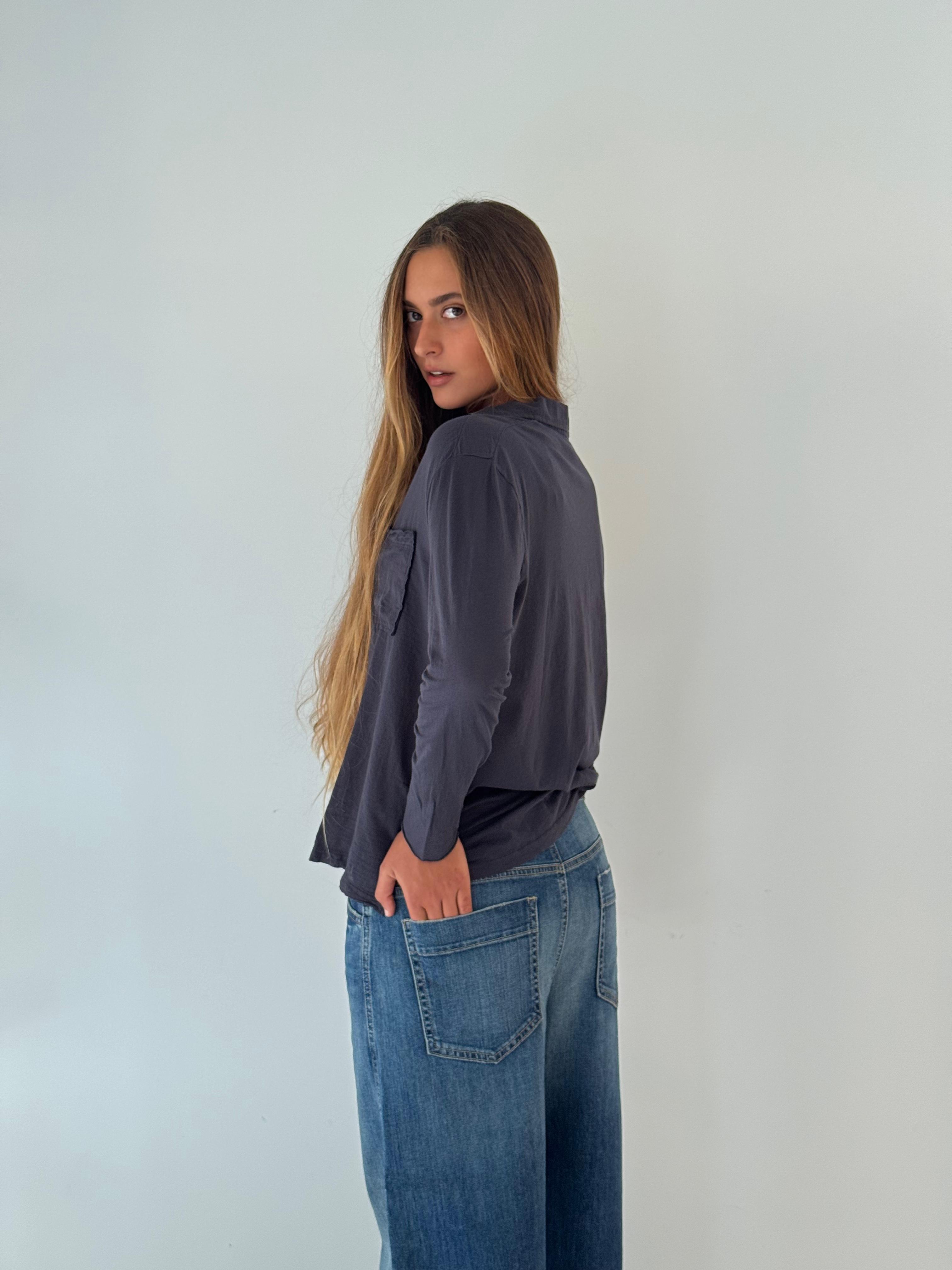 Tacy knitted shirt CHARCOAL