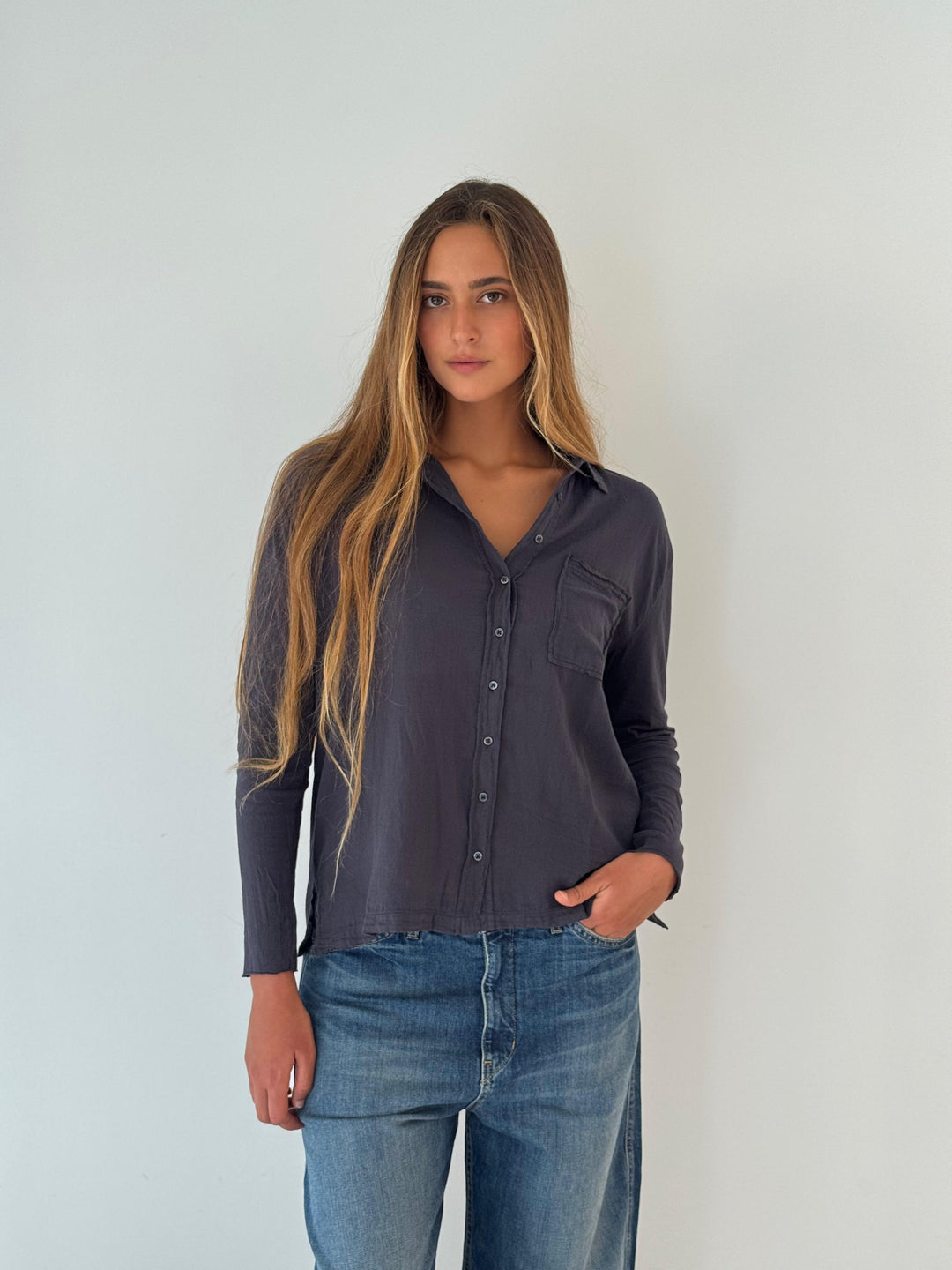 Tacy knitted shirt CHARCOAL