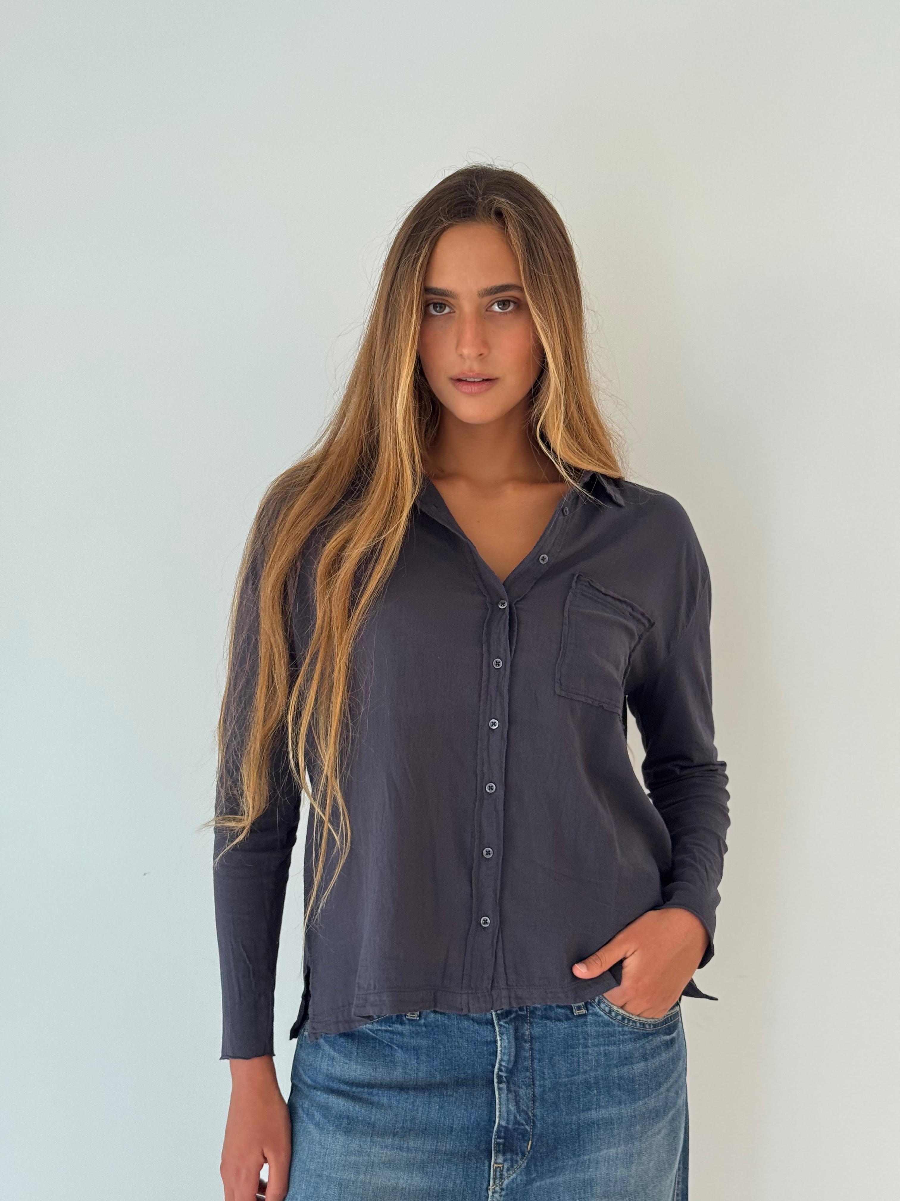 Tacy knitted shirt CHARCOAL