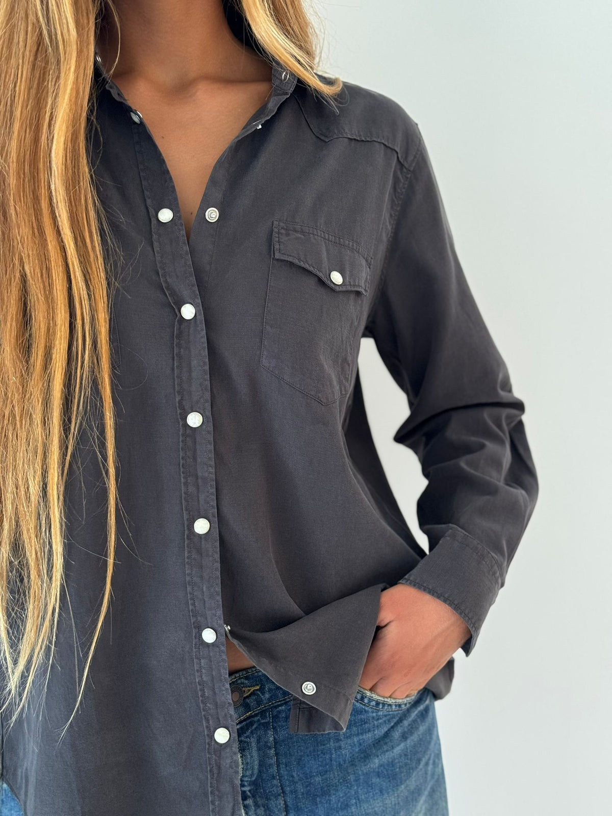 California woven shirt ANTHRACITE
