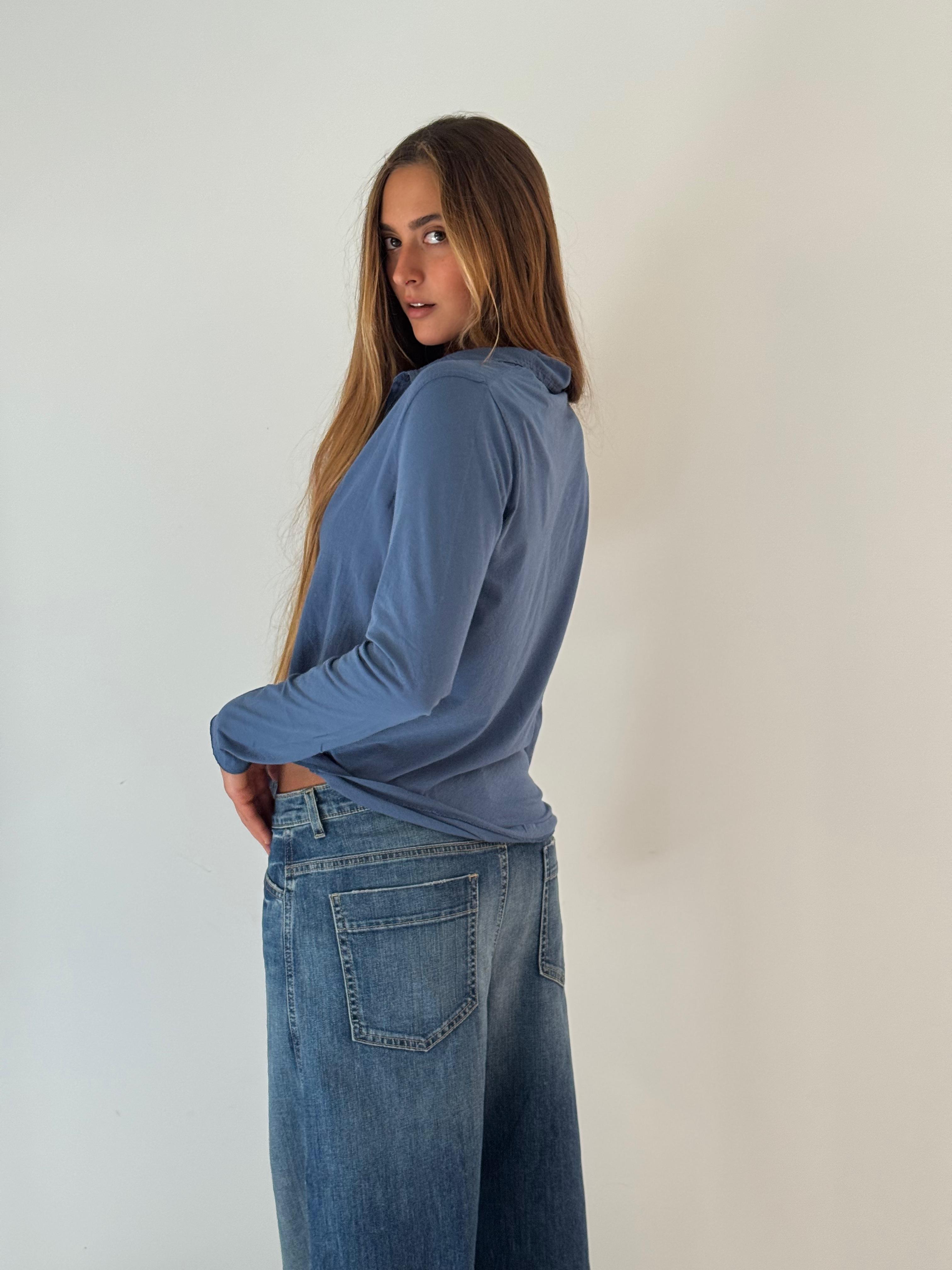 Tabo knitted shirt BLUE