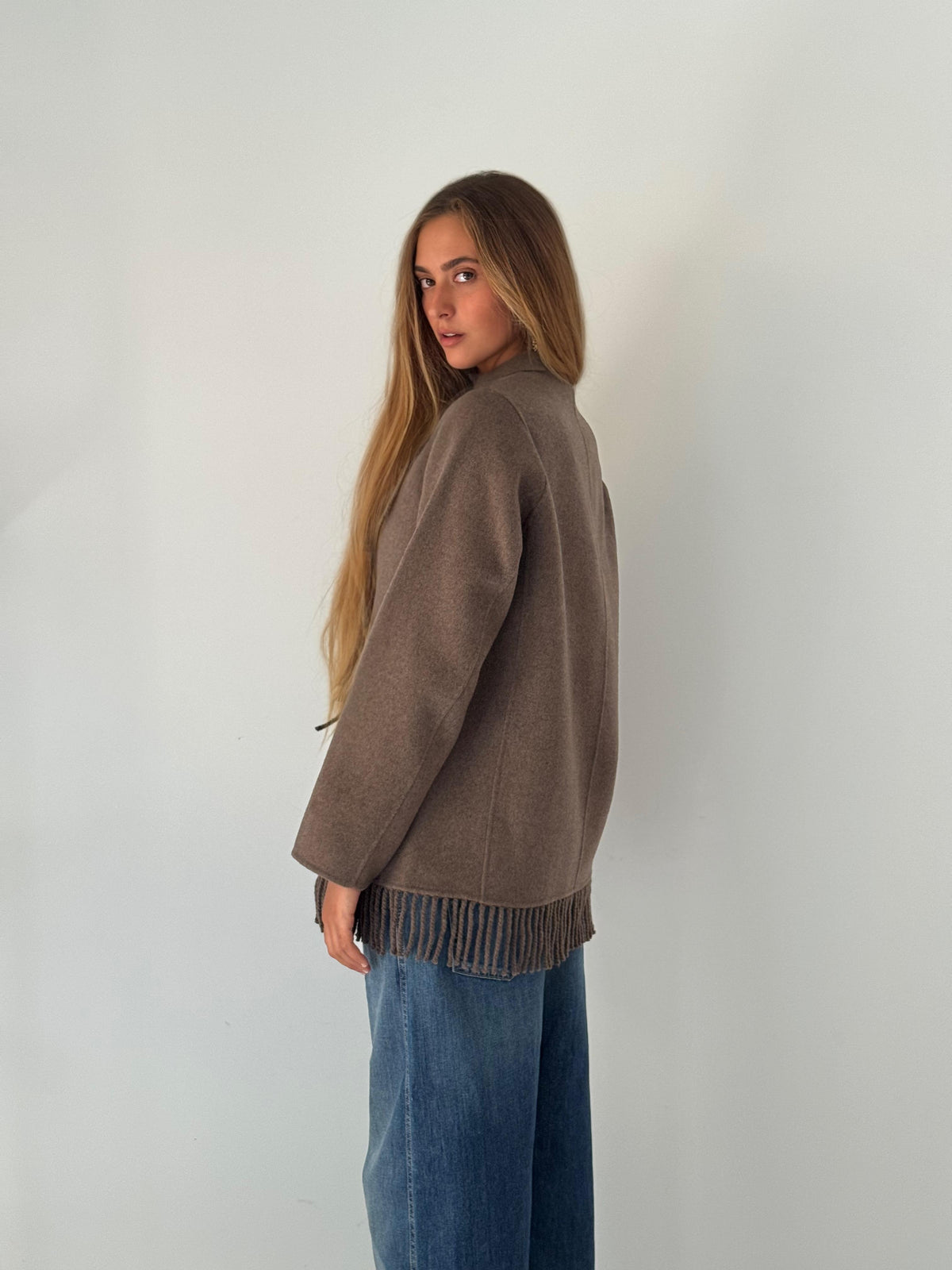 Vermont woven coat TAUPE