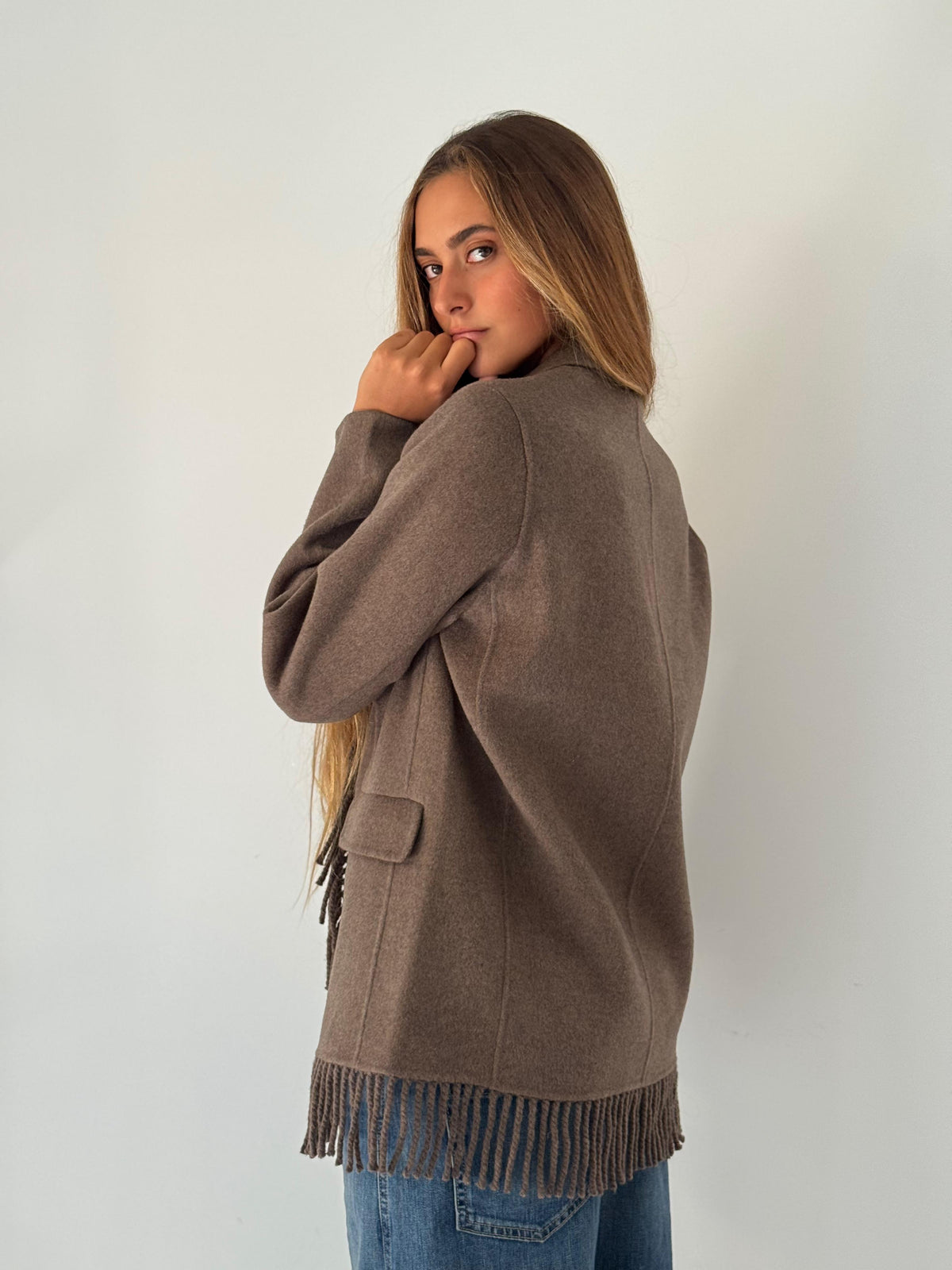 Vermont woven coat TAUPE