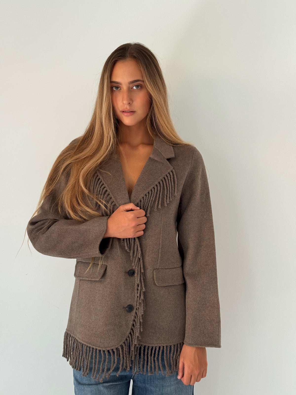 Vermont woven coat TAUPE