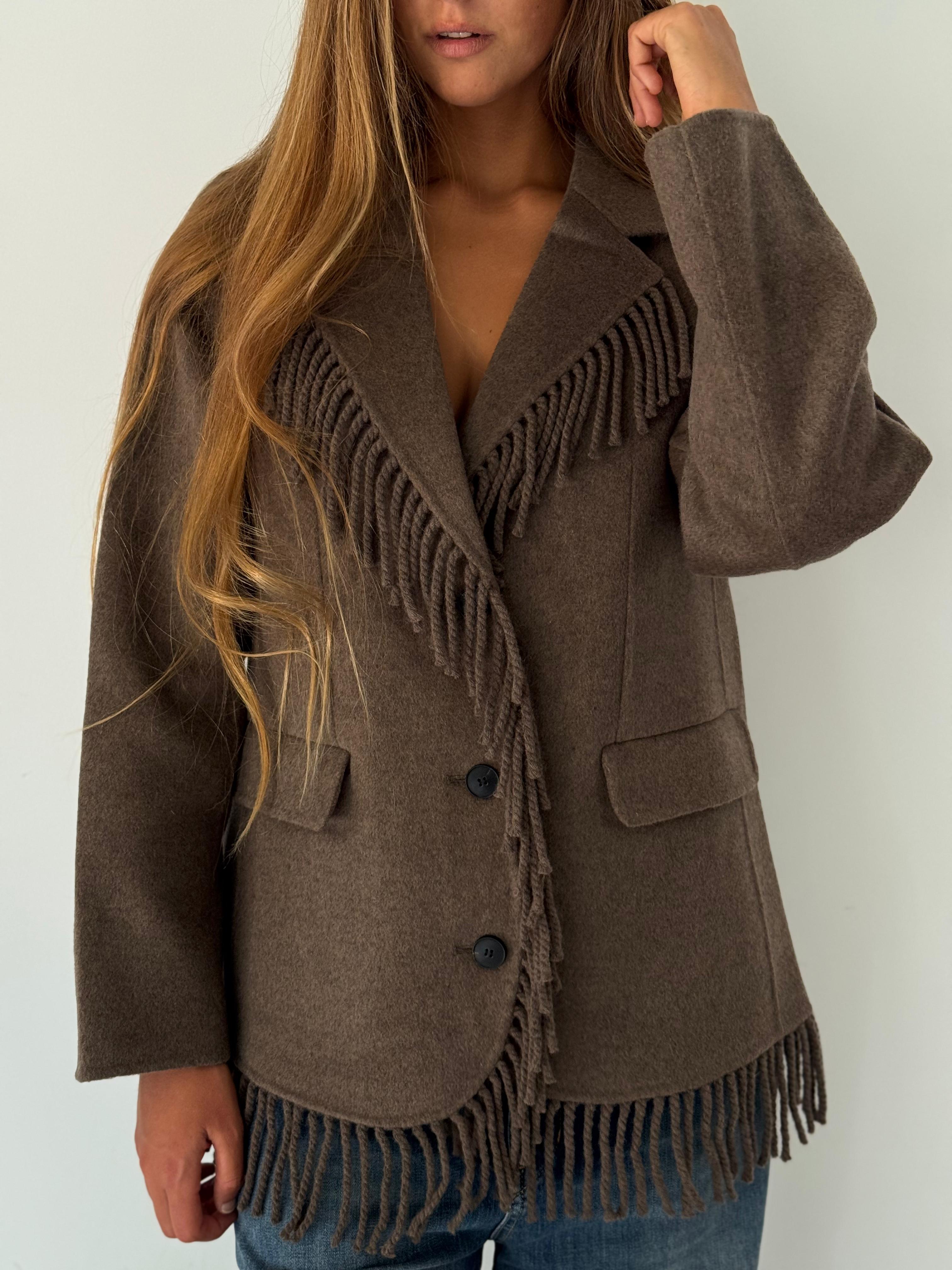 Vermont woven coat TAUPE