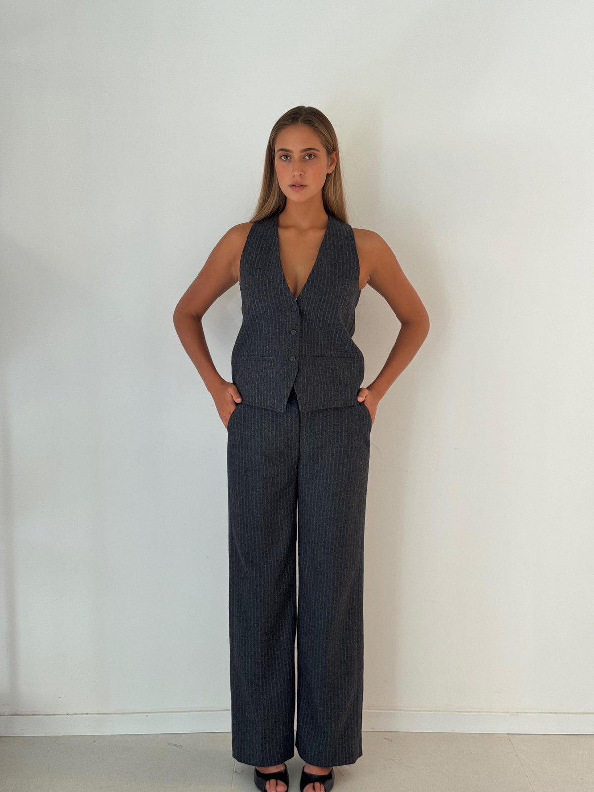 Positanon woven pant DARK GREY