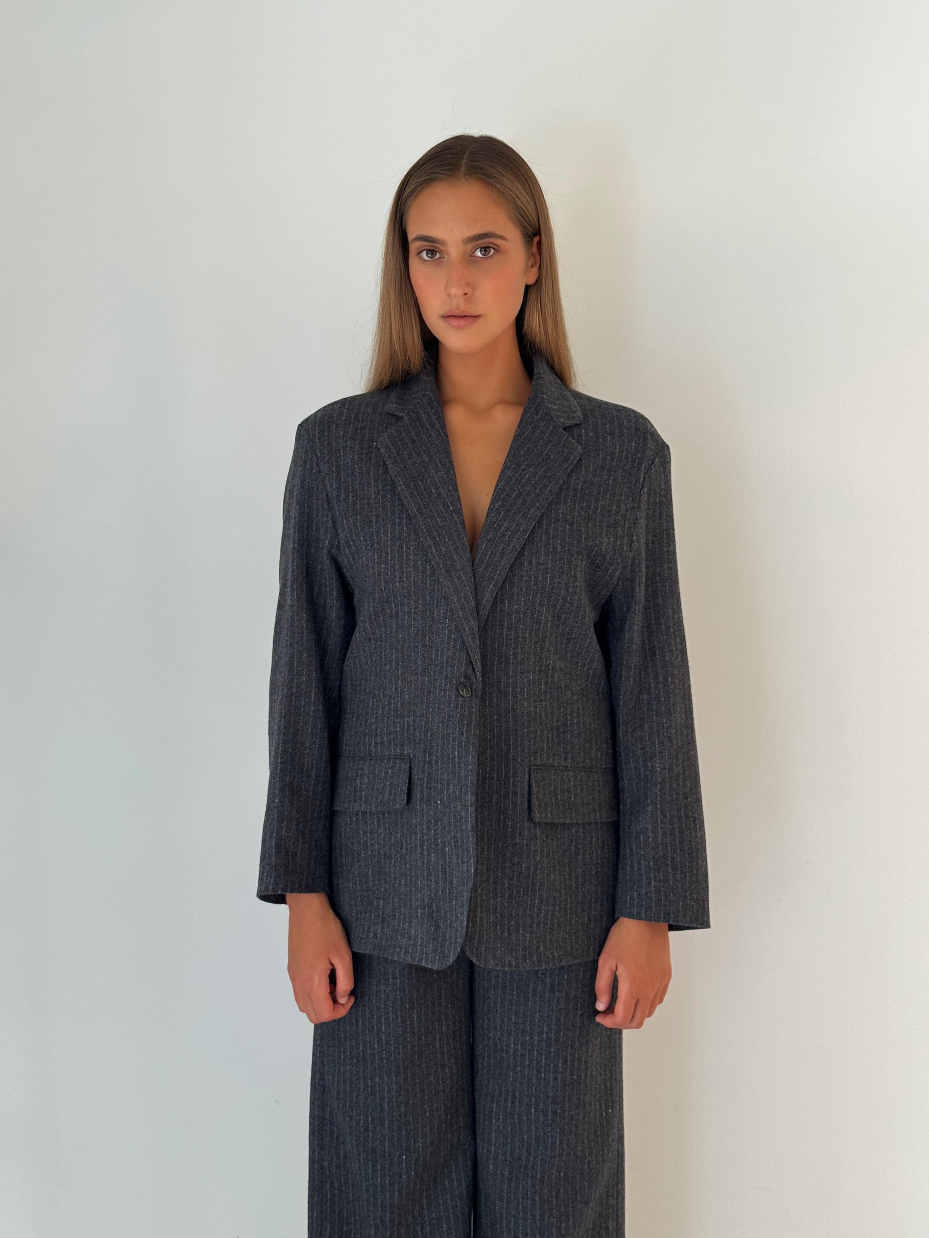 Victo woven jacket DARK GREY