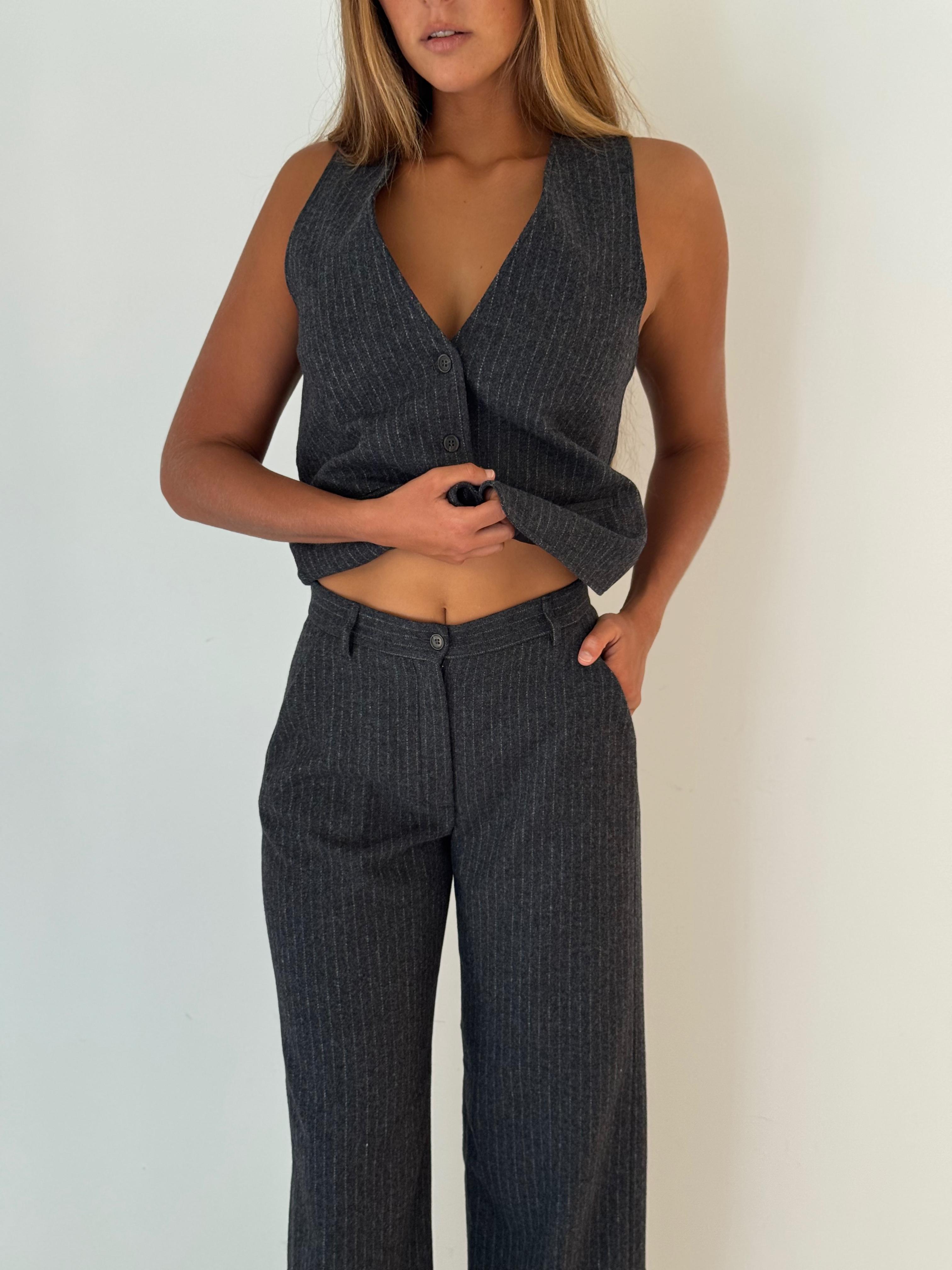 Positanon woven pant DARK GREY