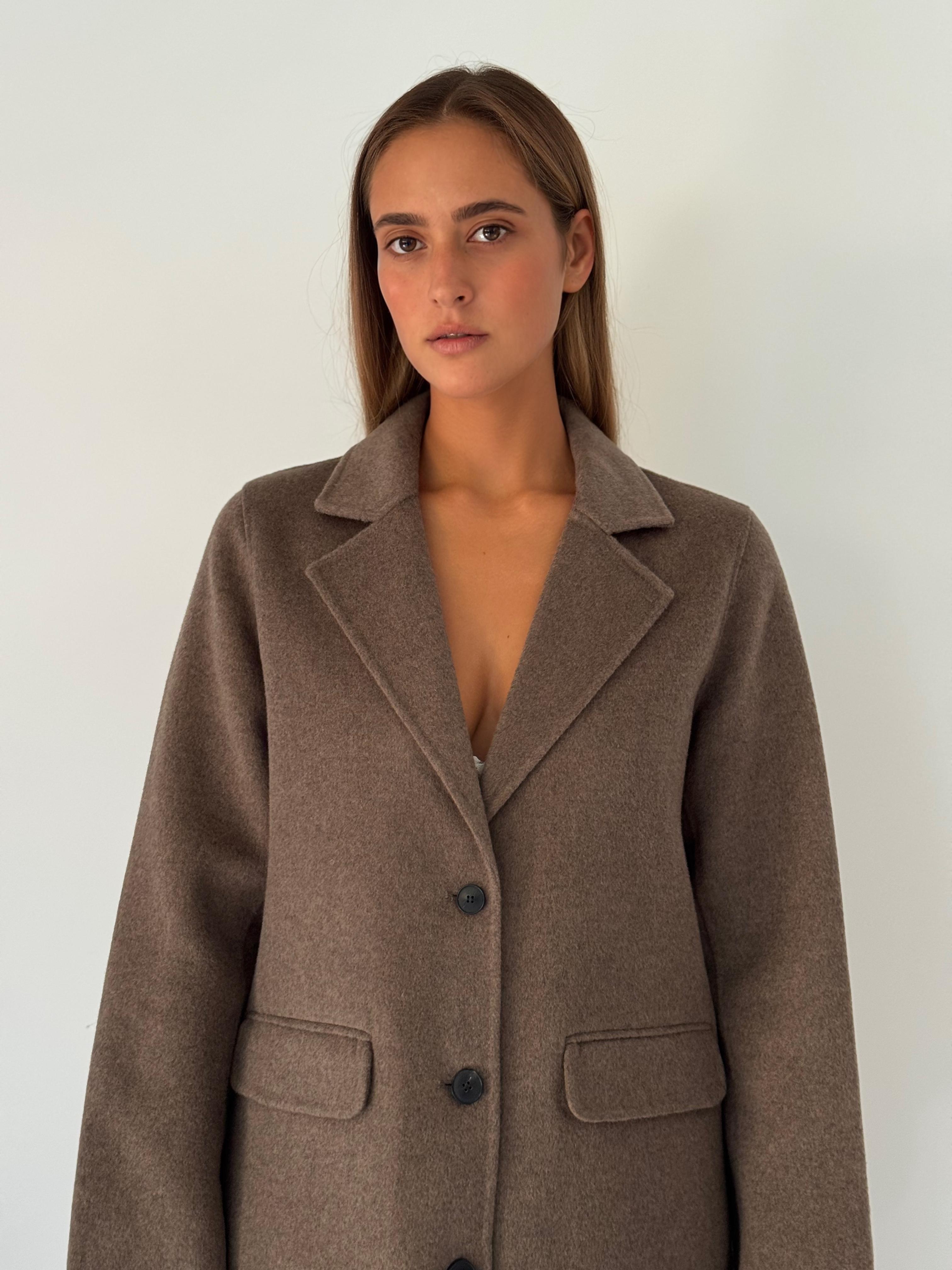 Ville woven coat TAUPE