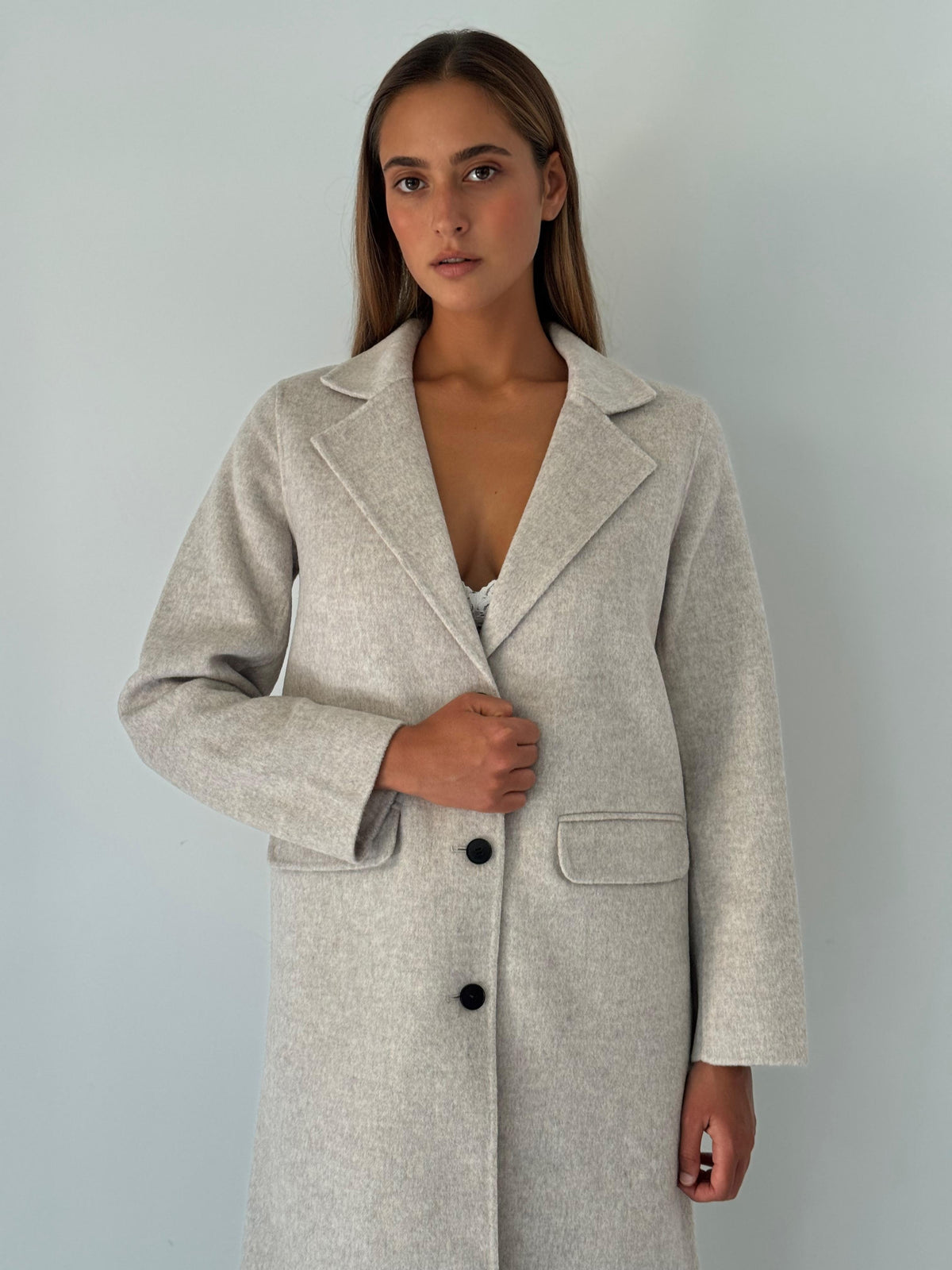 Ville woven coat NATURAL