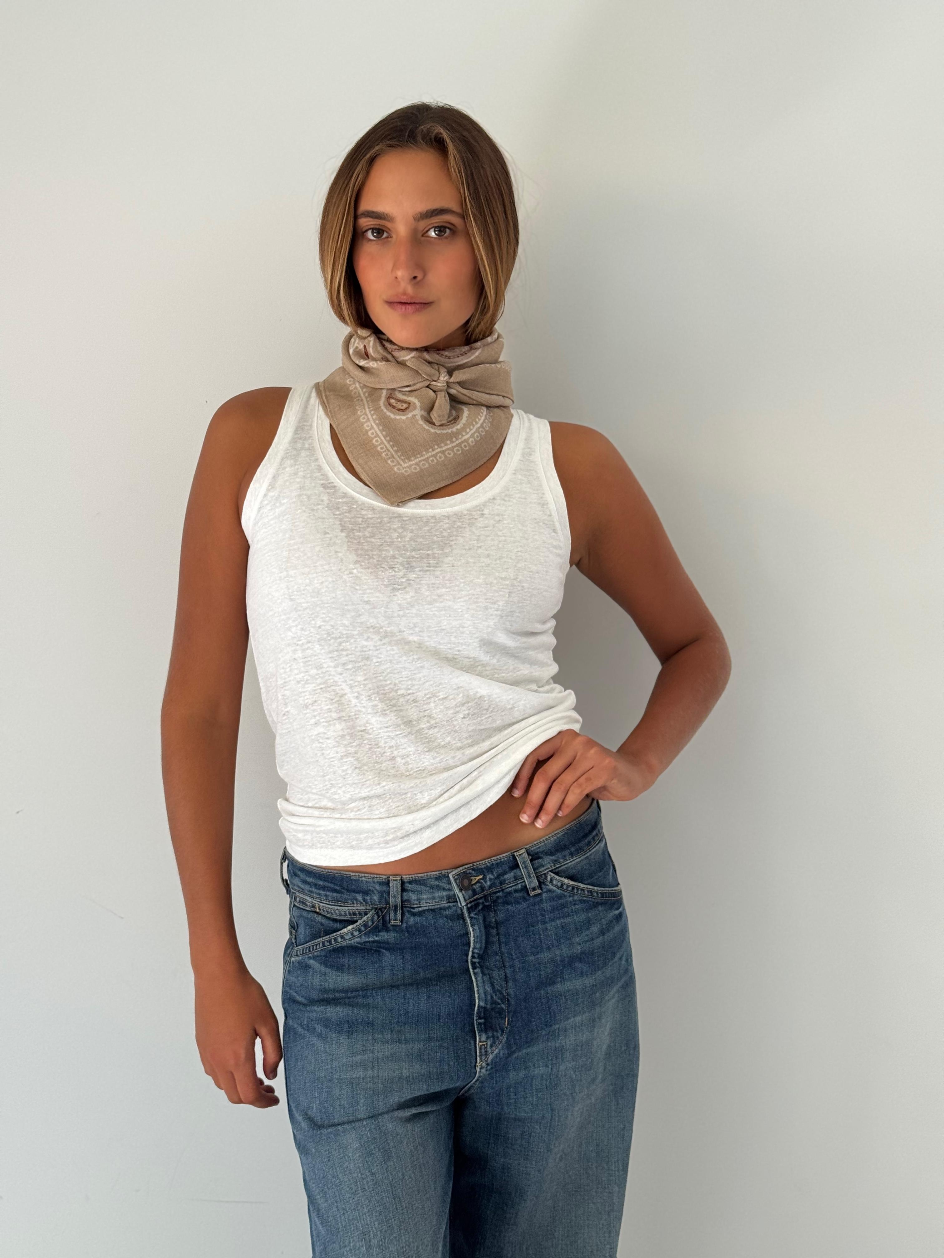 Scarf bandana woven BEIGE