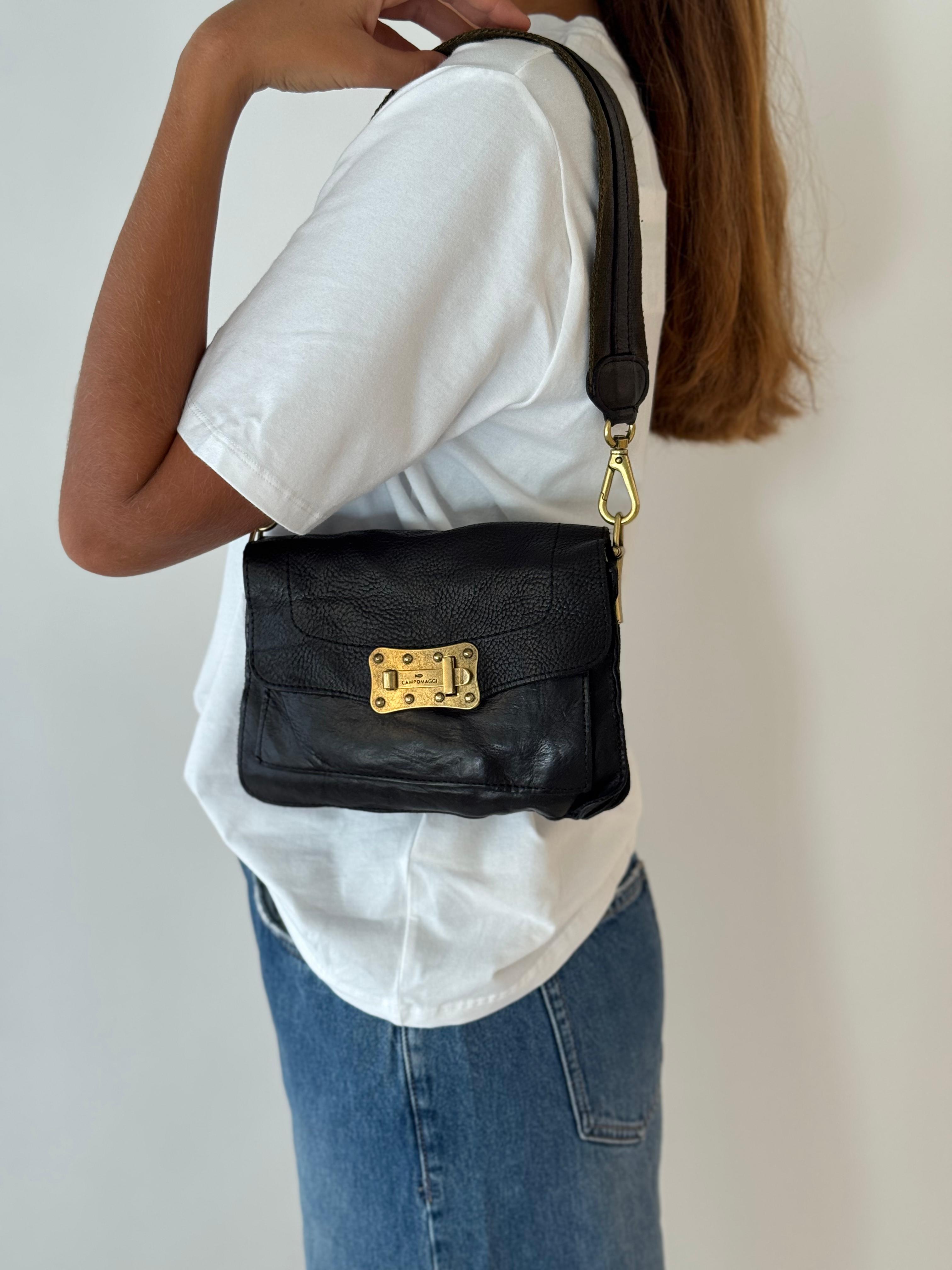 Agnese S+striped fabric BLACK