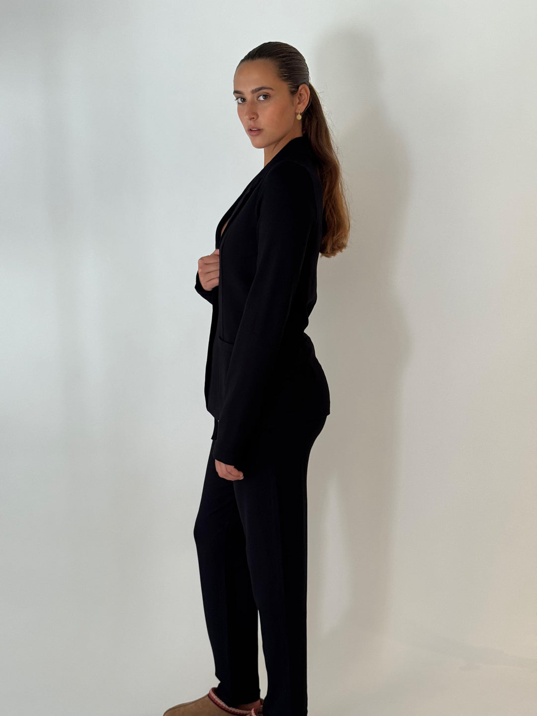 Blazer 1 button BLACK