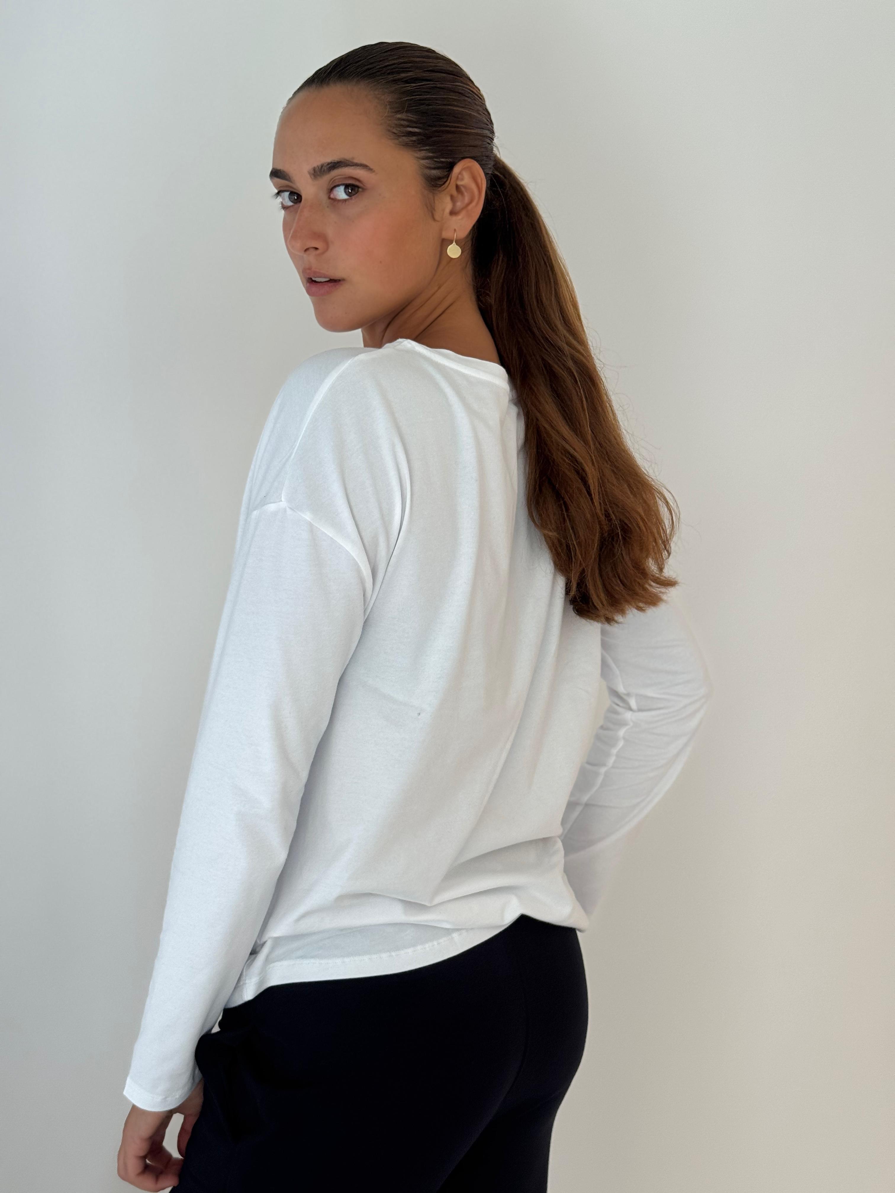 Round neck shirt WHITE