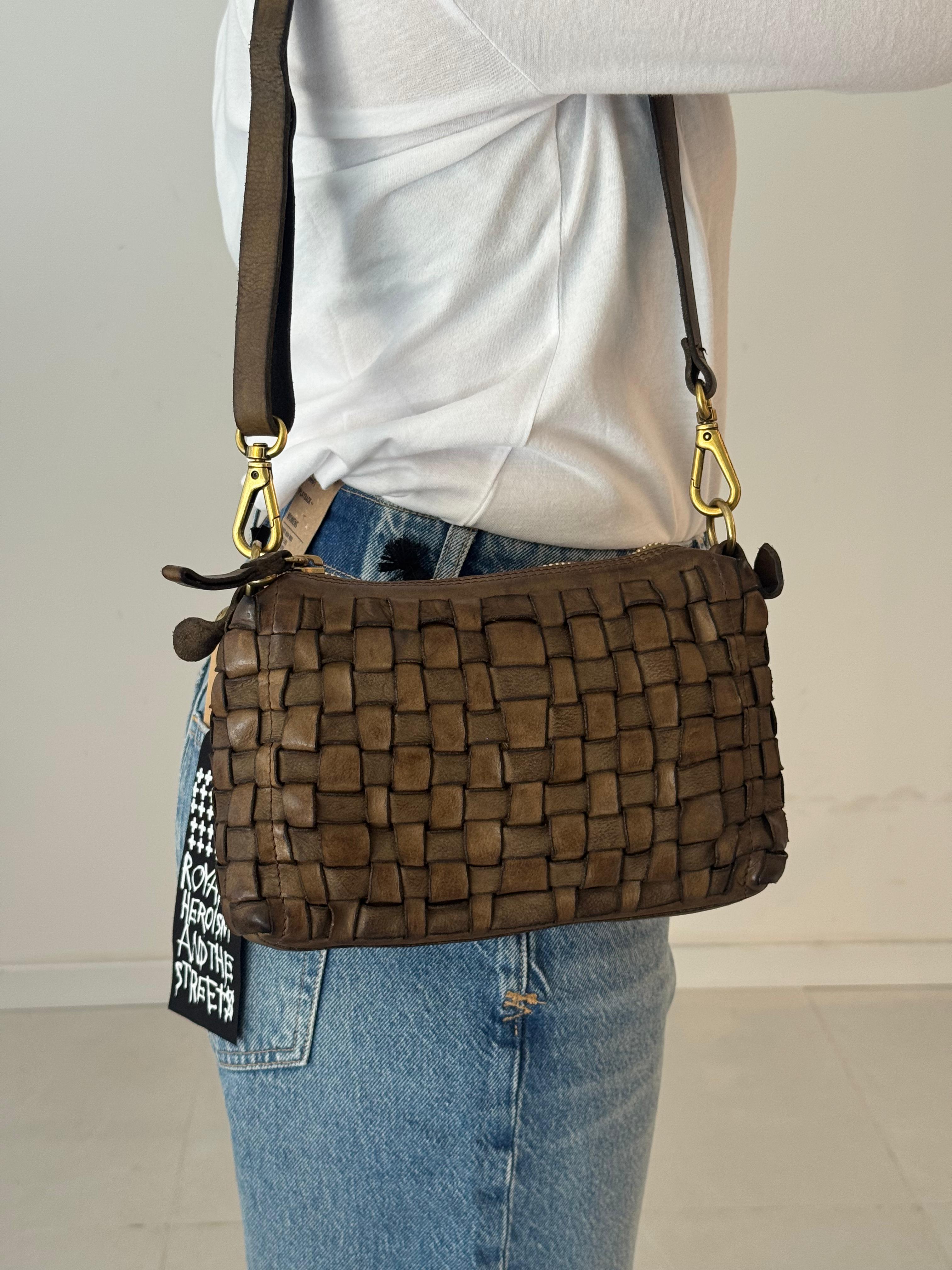 shoulder bag woven cow MILITARY