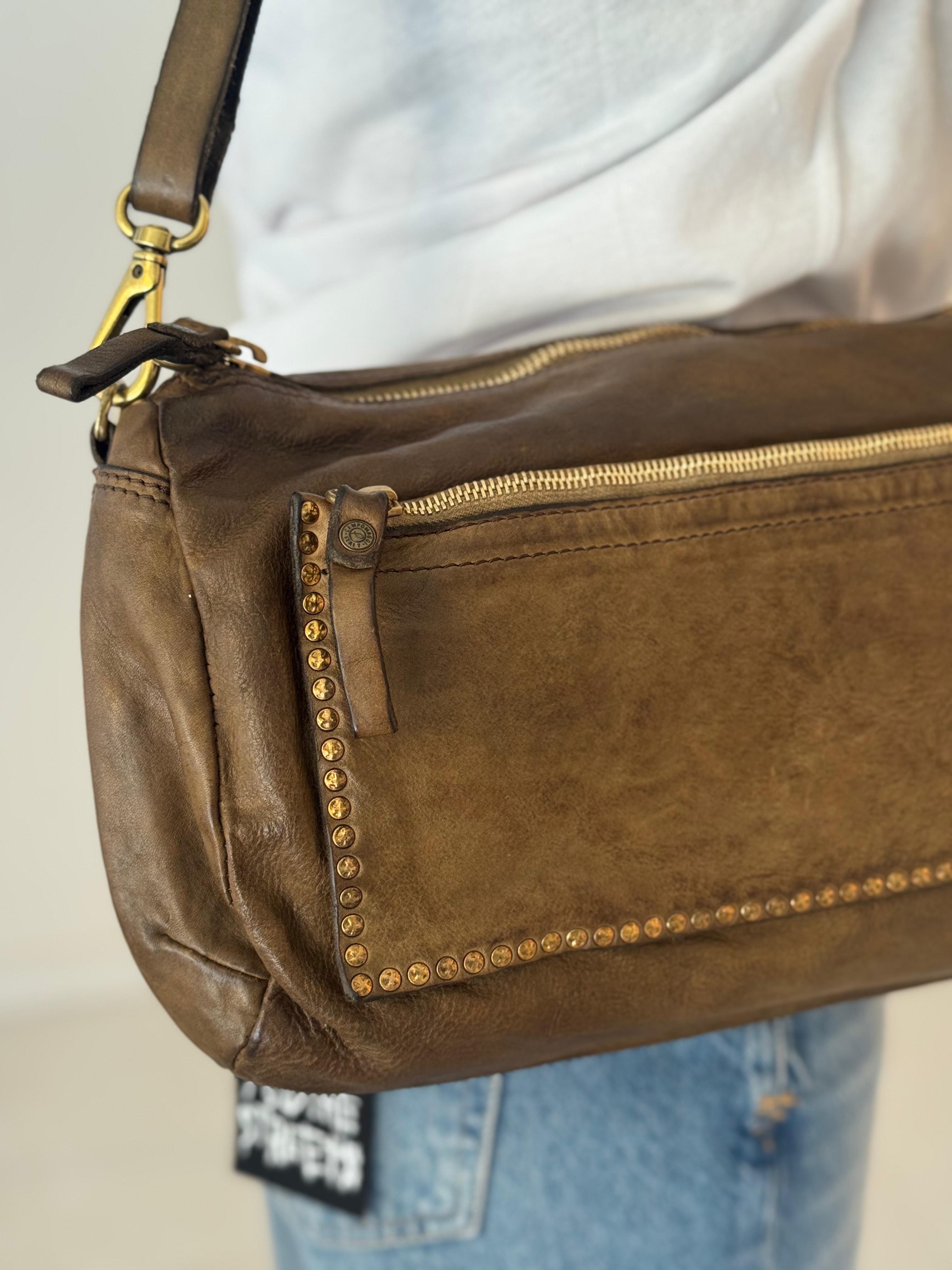 Emma crossbody bag cow+studs MILITARY