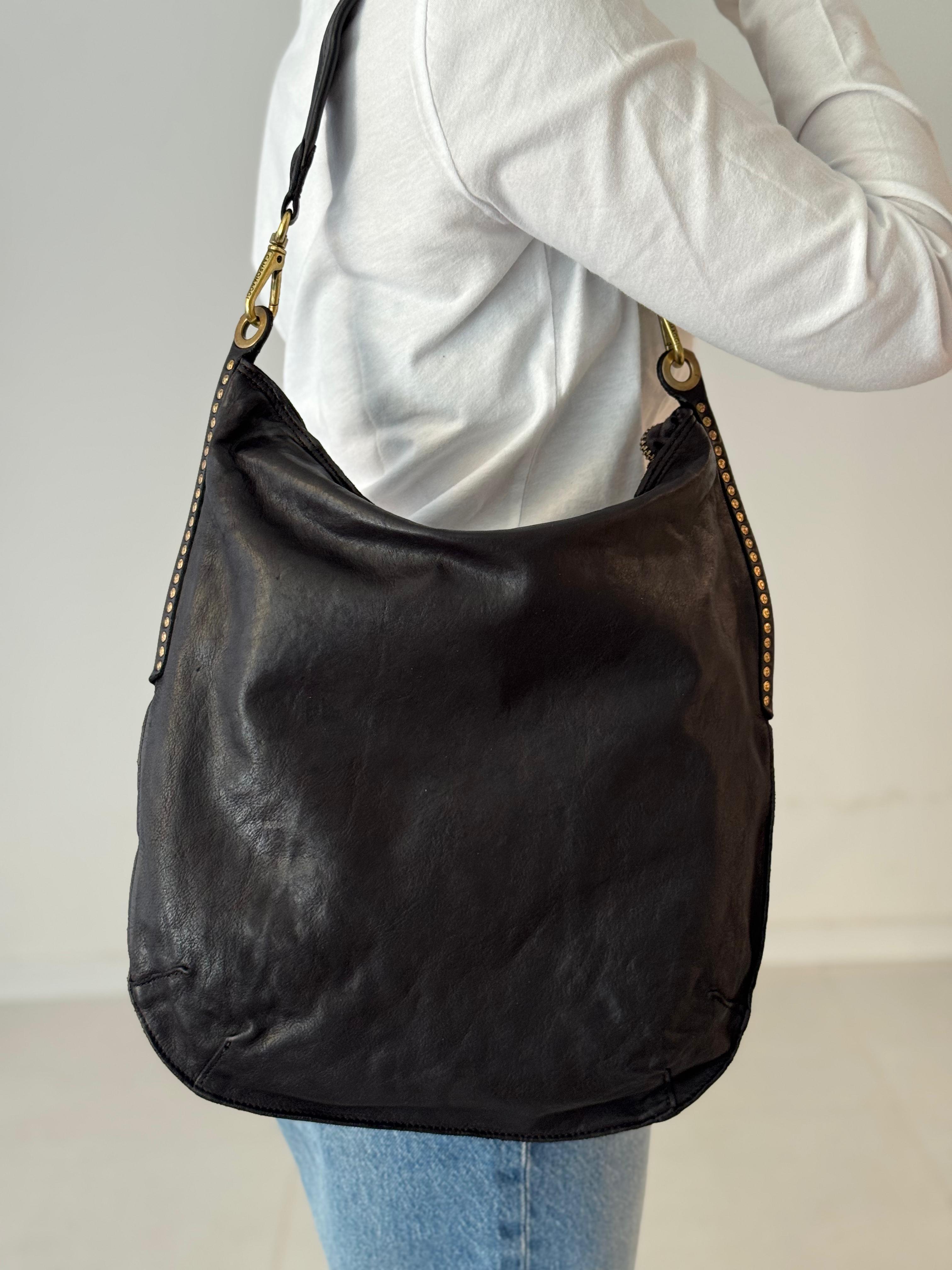 Miriam shoulder bag cow+studs BLACK