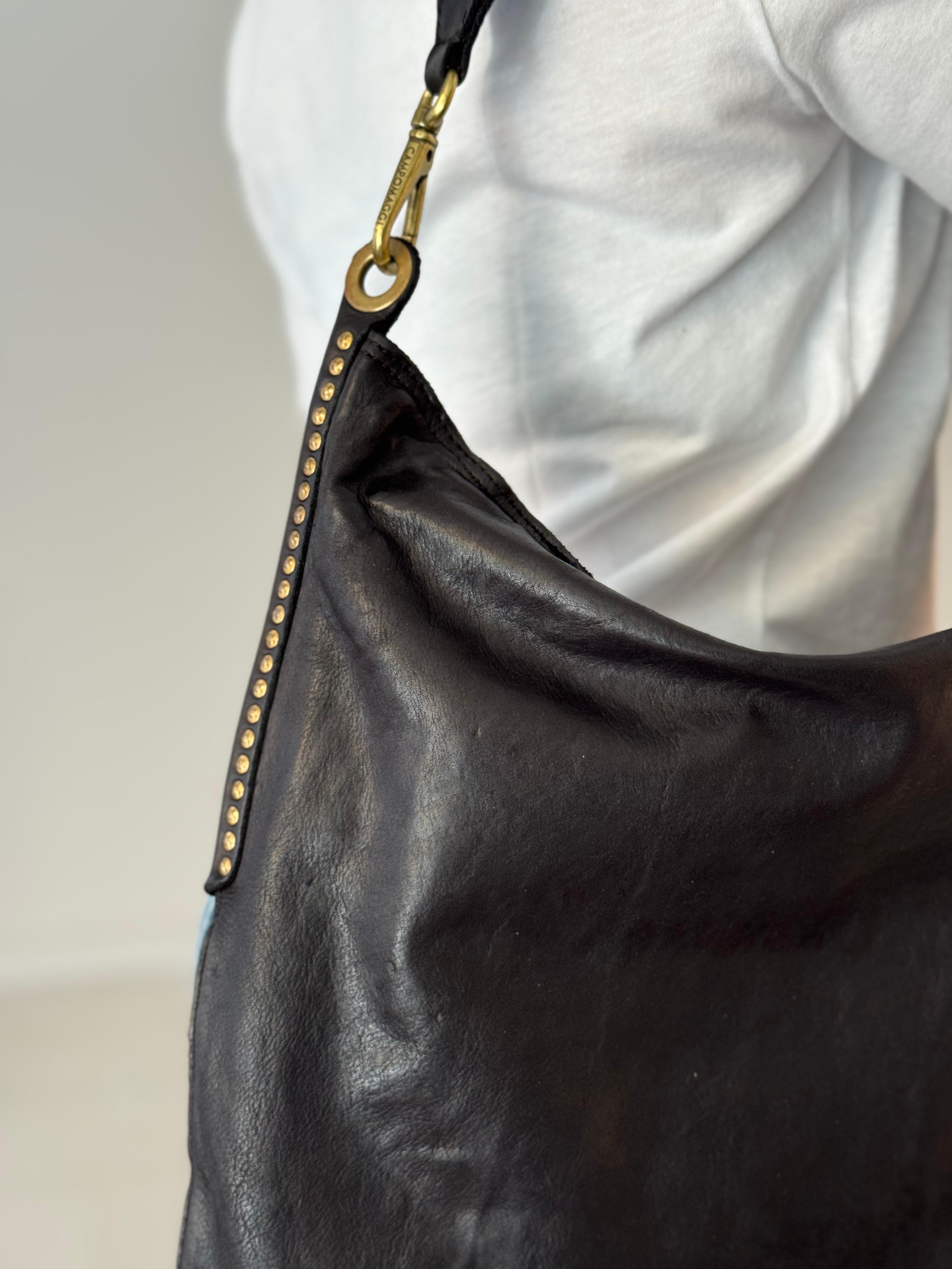 Miriam shoulder bag cow+studs BLACK