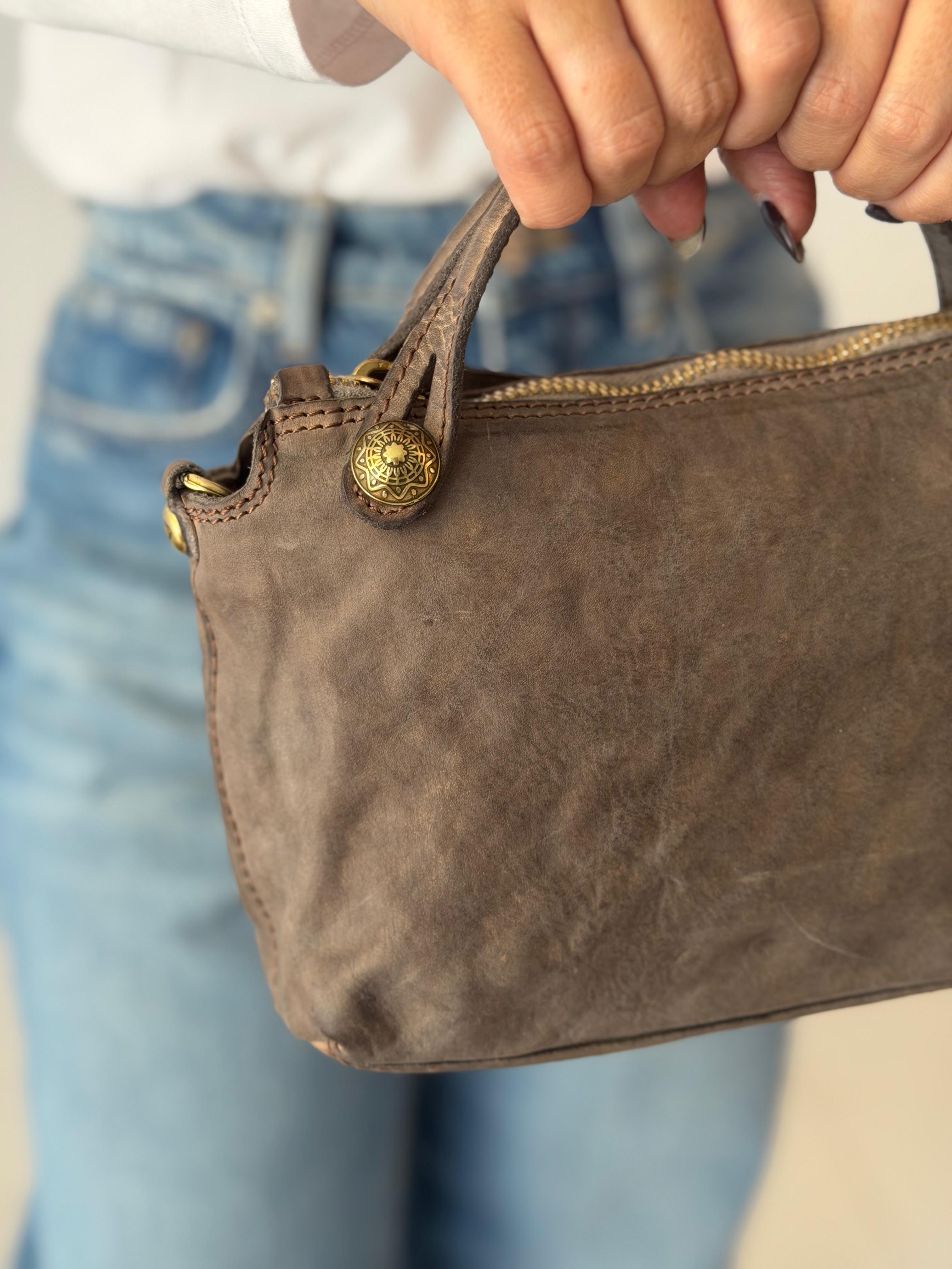 Mlissa shopping bag cow CEMENT