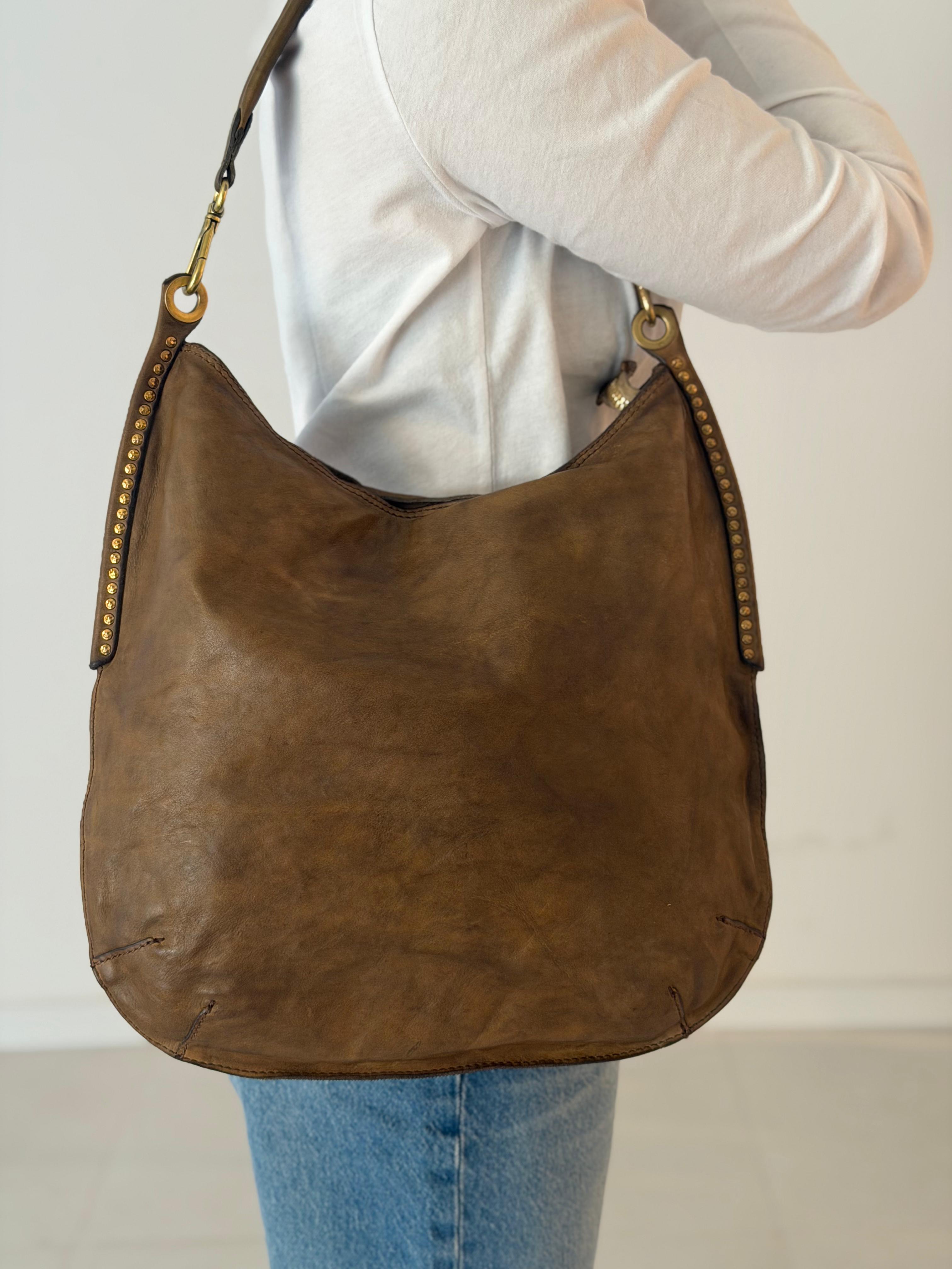 Miriam shoulder bag cow+studs MILITARY