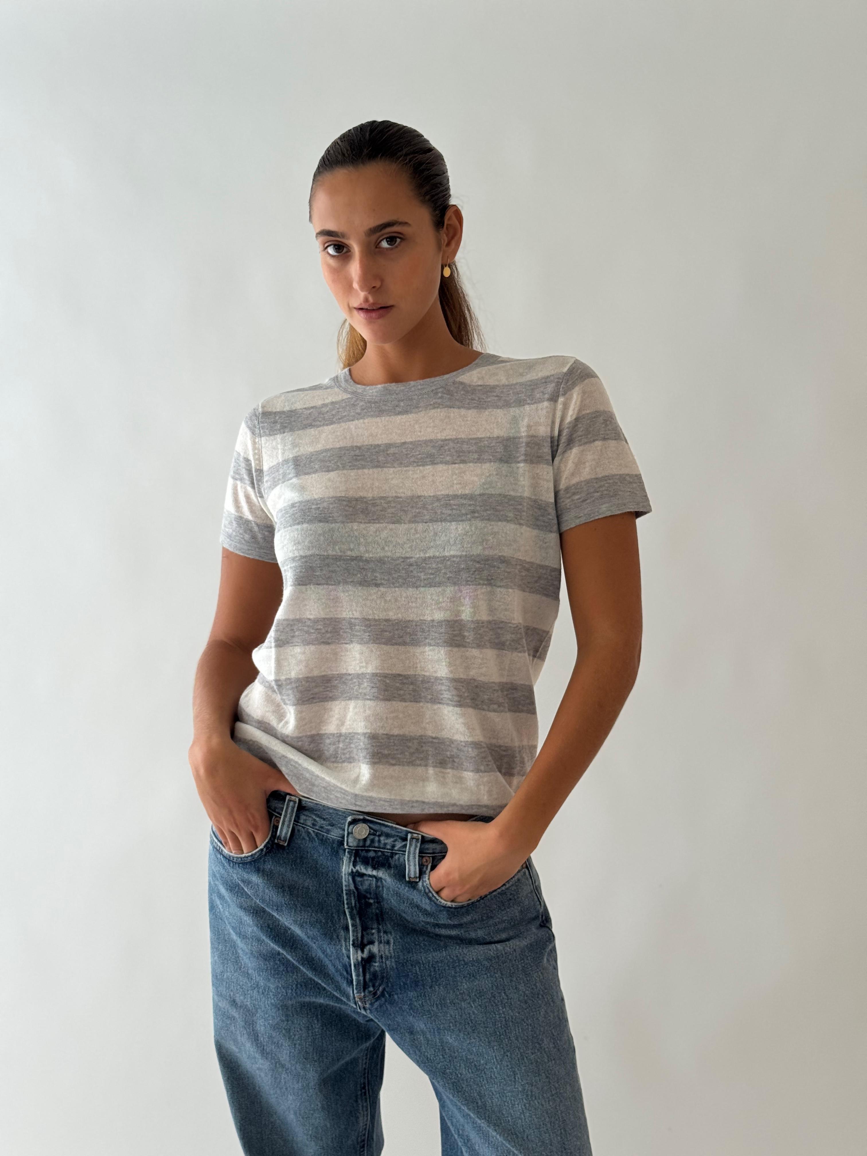 Striped knit CHINE MIST/MILK