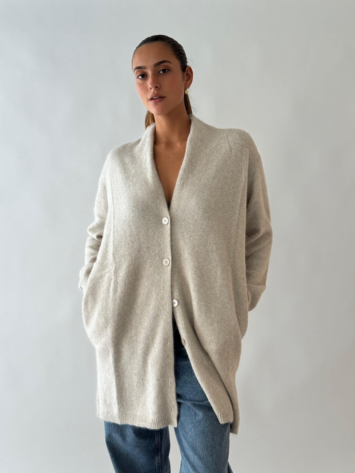 Gilet long ml RAW WHITE