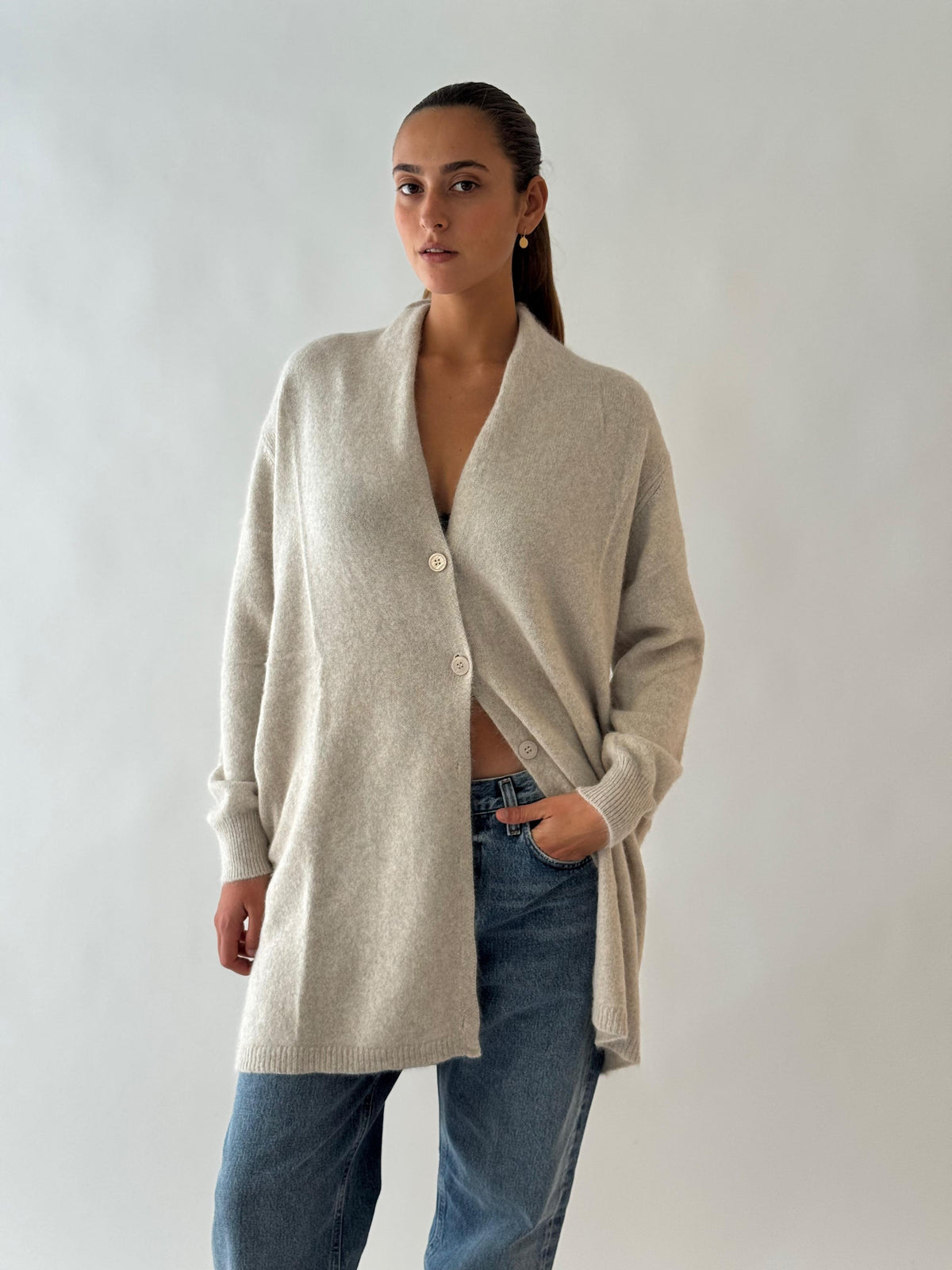 Gilet long ml RAW WHITE