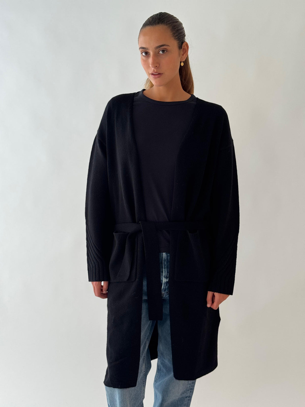 Waiscoat long sleeves BLACK