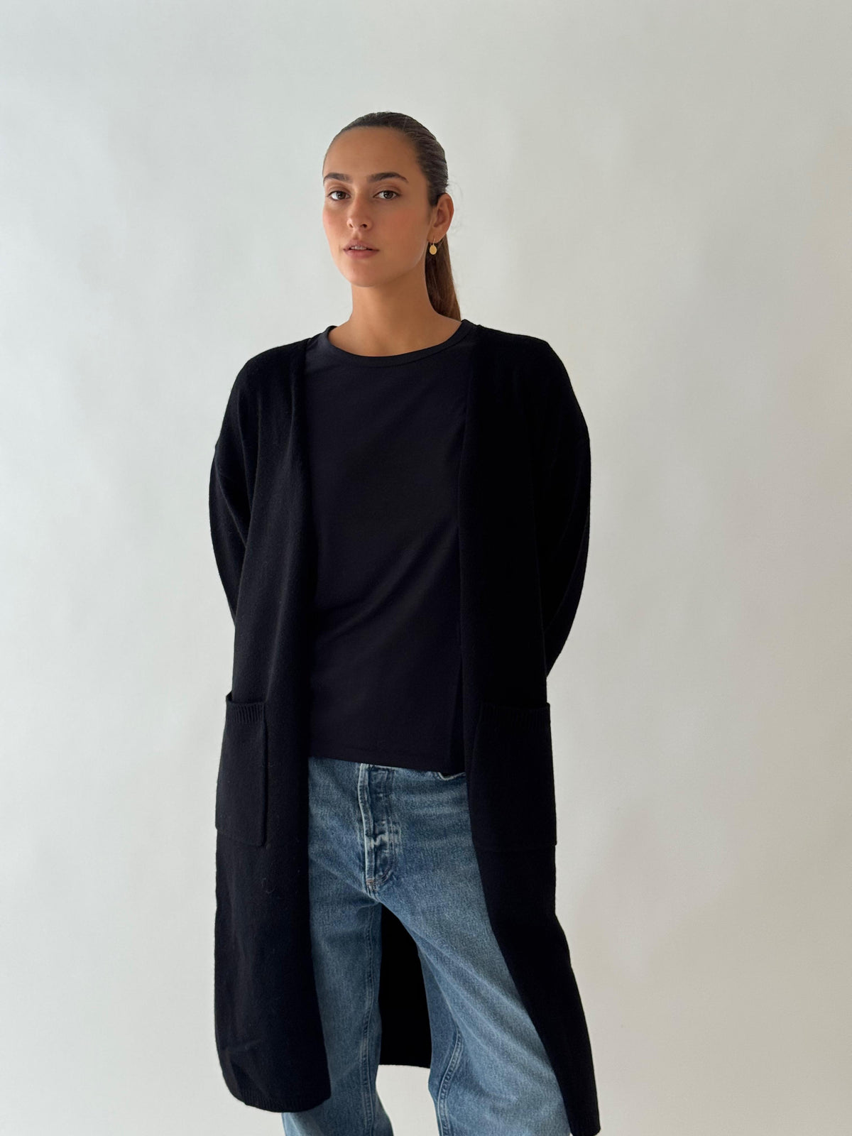 Waiscoat long sleeves BLACK