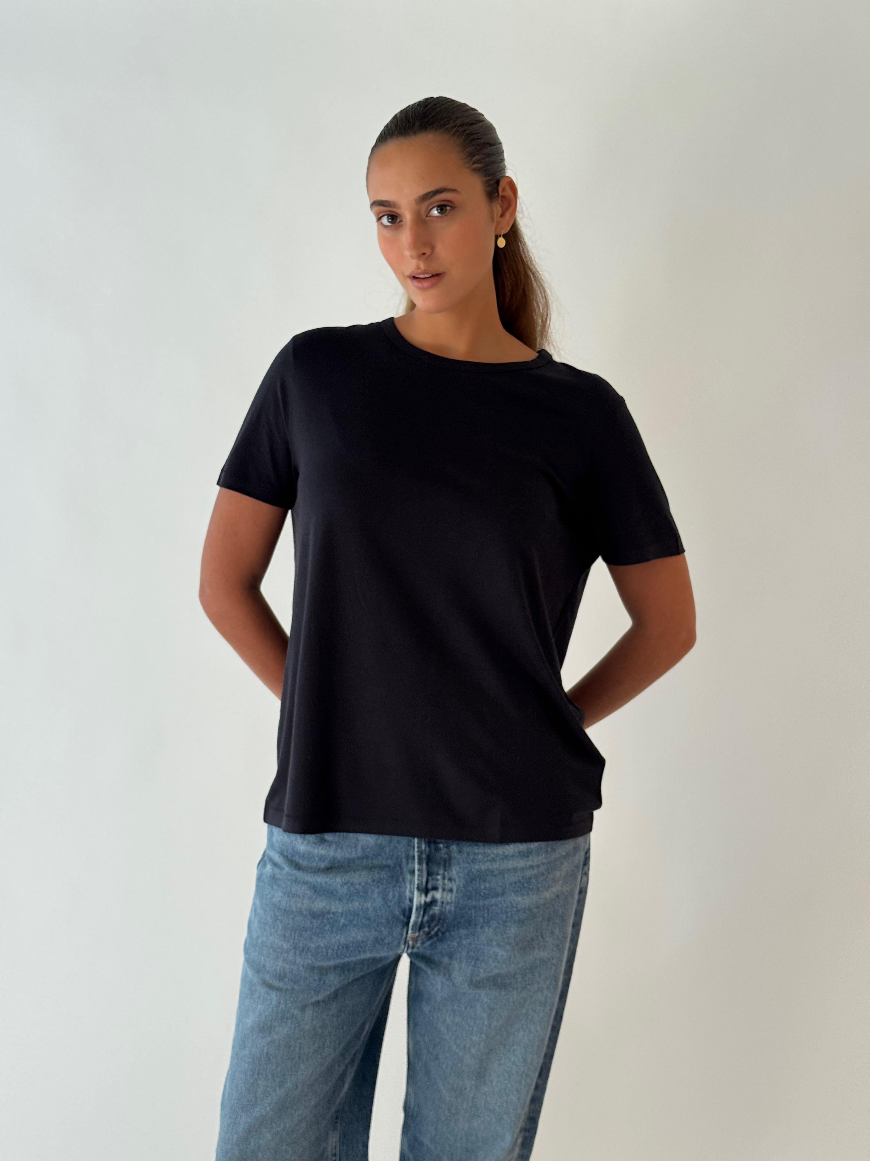 Crew neck tee BLACK