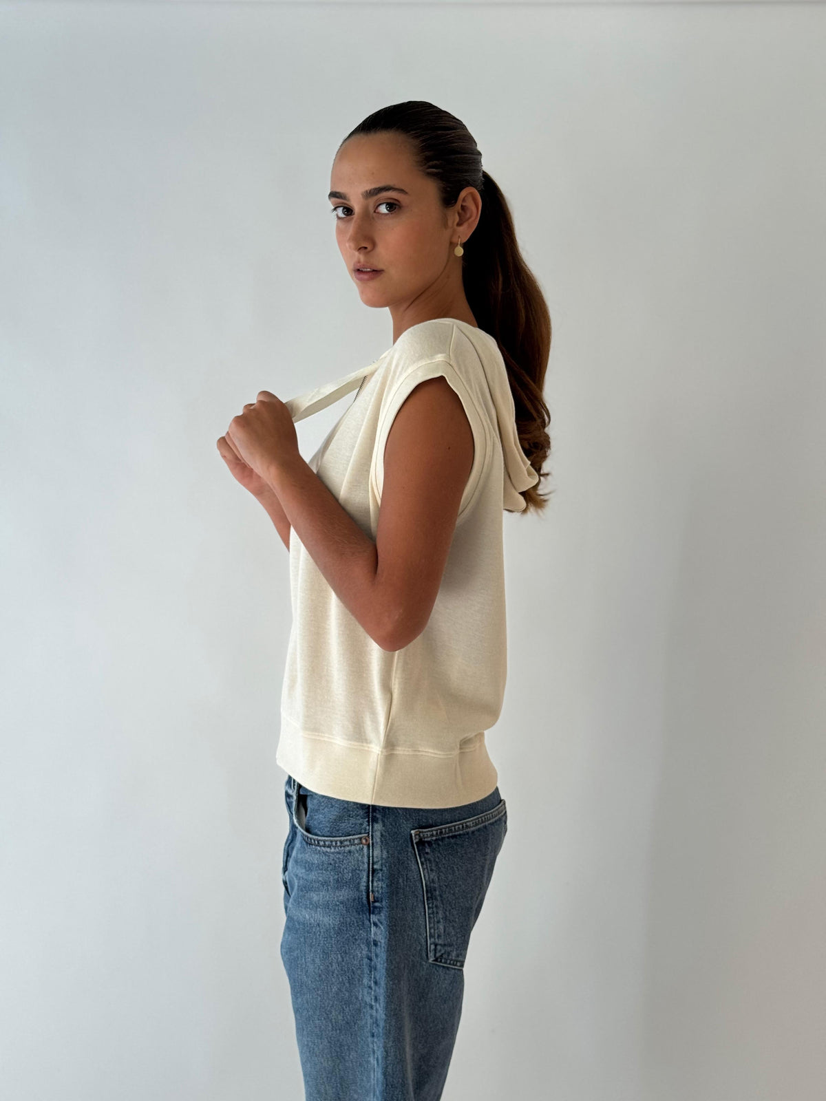 Sleeveless hoody GREGE