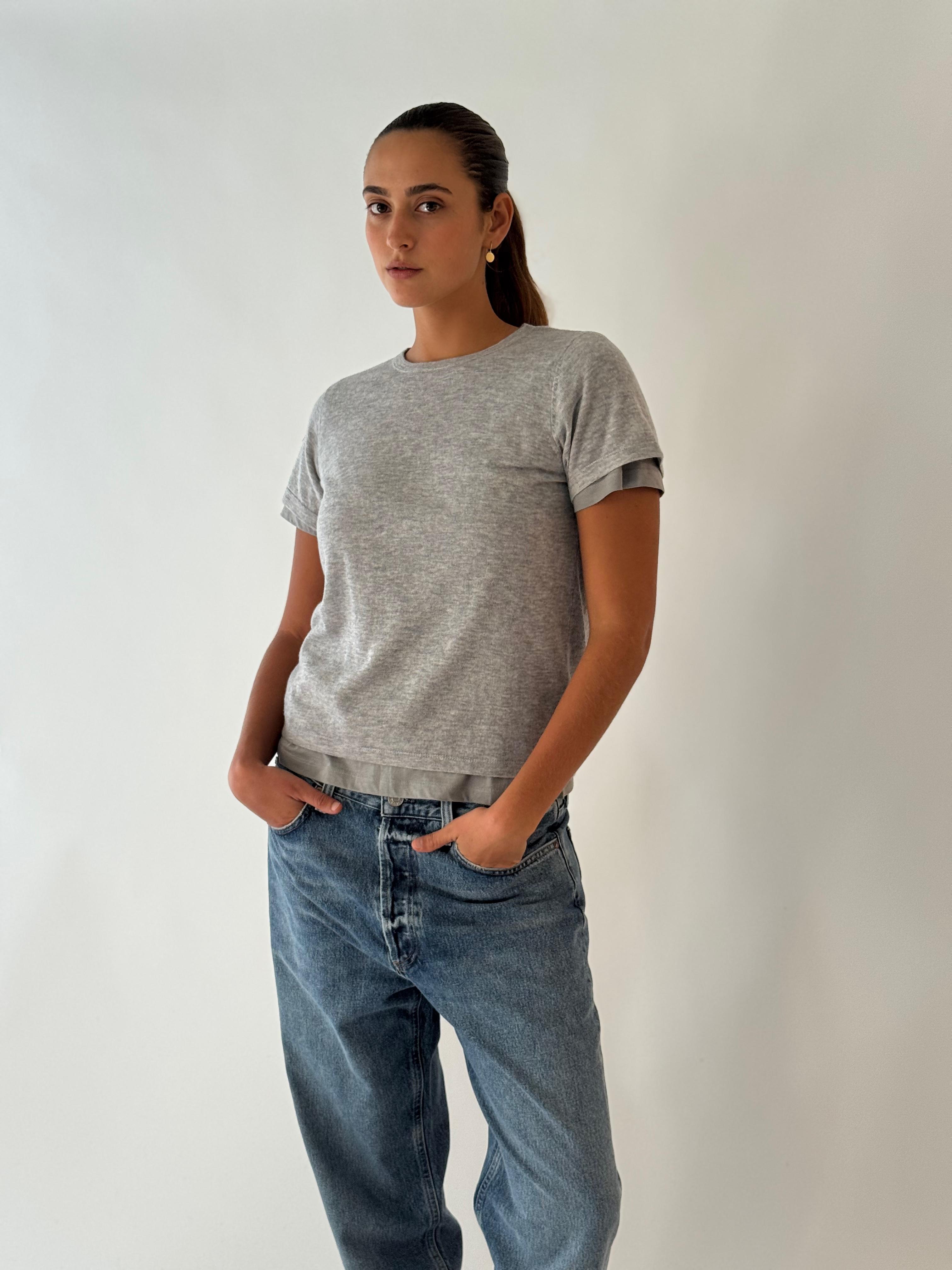 Velour knit HEATHER MIST