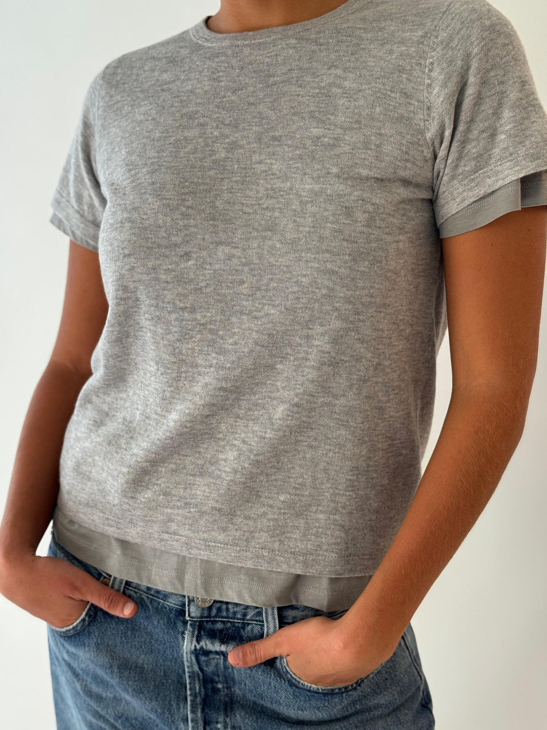 Velour knit HEATHER MIST