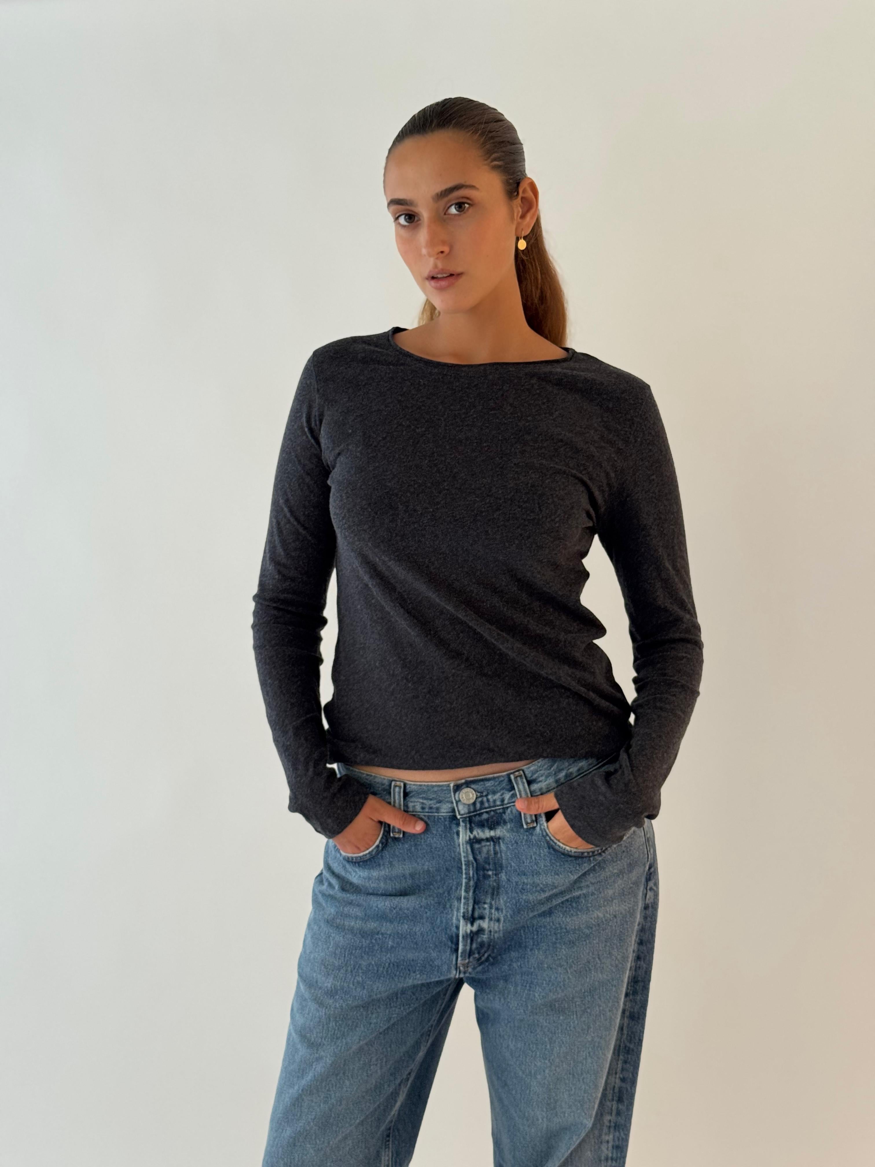 Round neck shirt H.ANTHRACITE