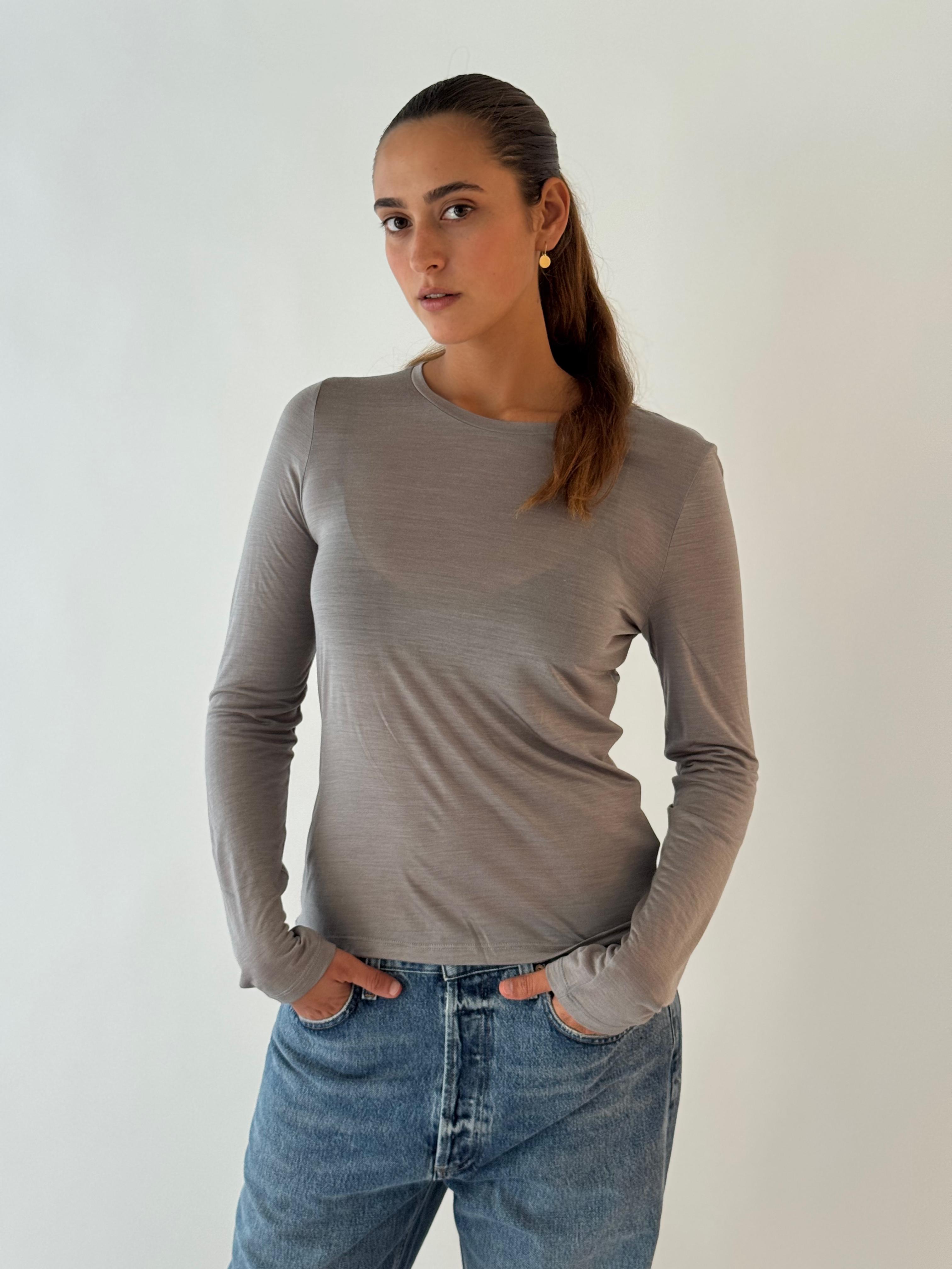 Crew neck T GRIS