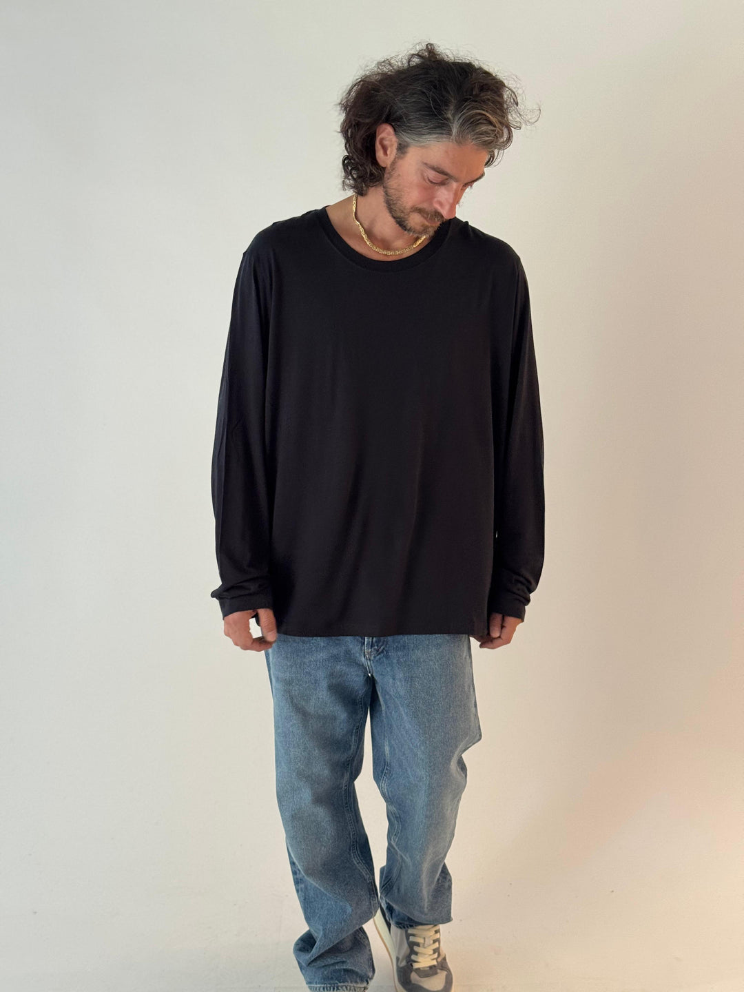 Round neck long sleeves NAVY