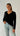 V neck long sleeves BLACK