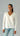 V neck long sleeves WHITE