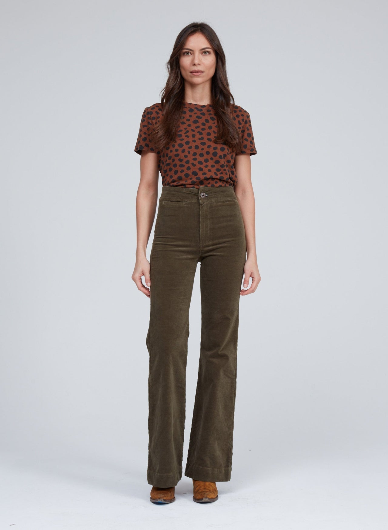 Brighton wide leg SAFARI GREEN