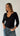 V neck 3/4 sleeves BLACK