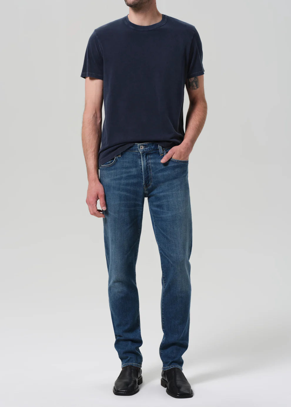Everyday tee in volcanic WASHED MARINE