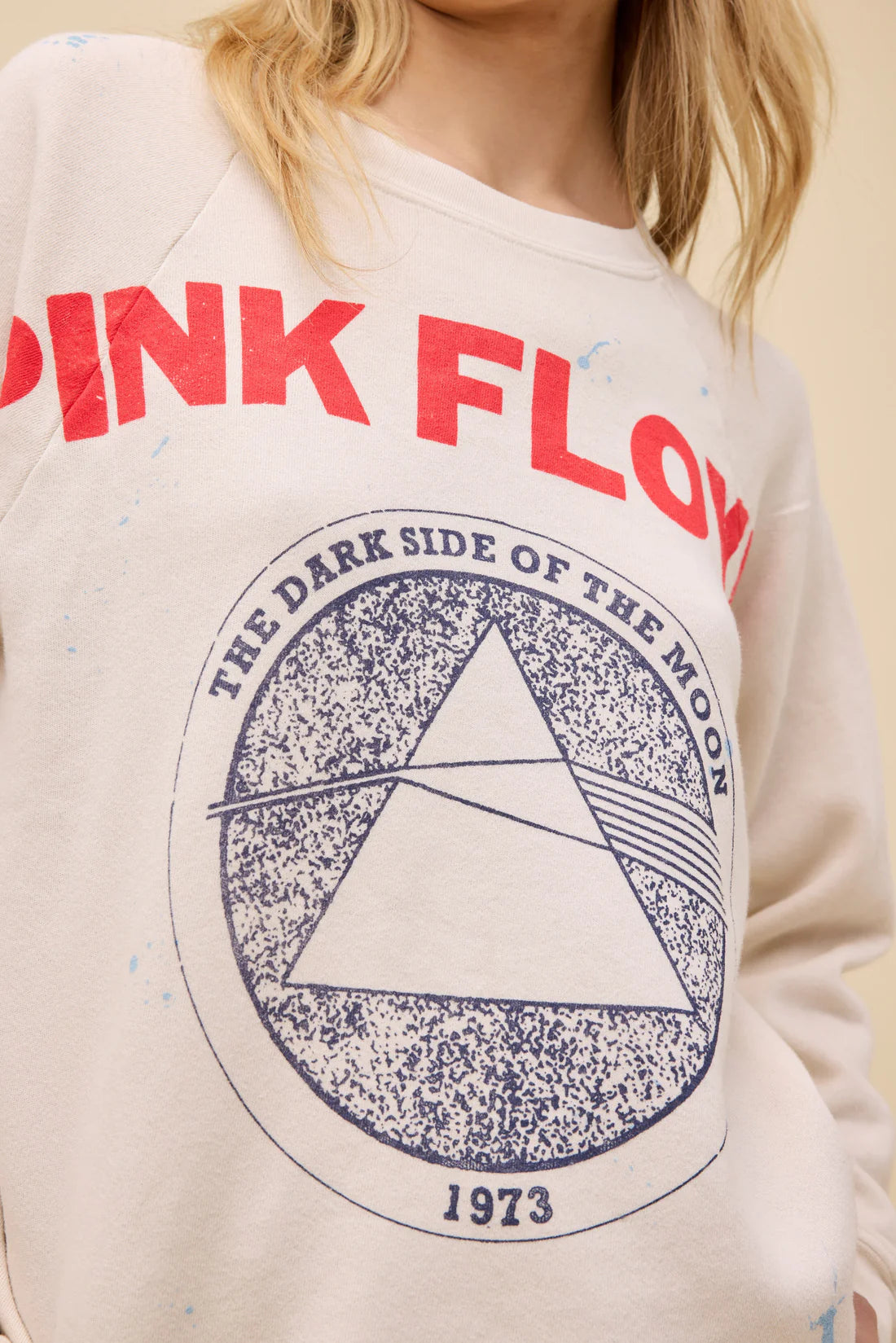 PINK FLOYD SWEATSHIRT DIRTY WHITE