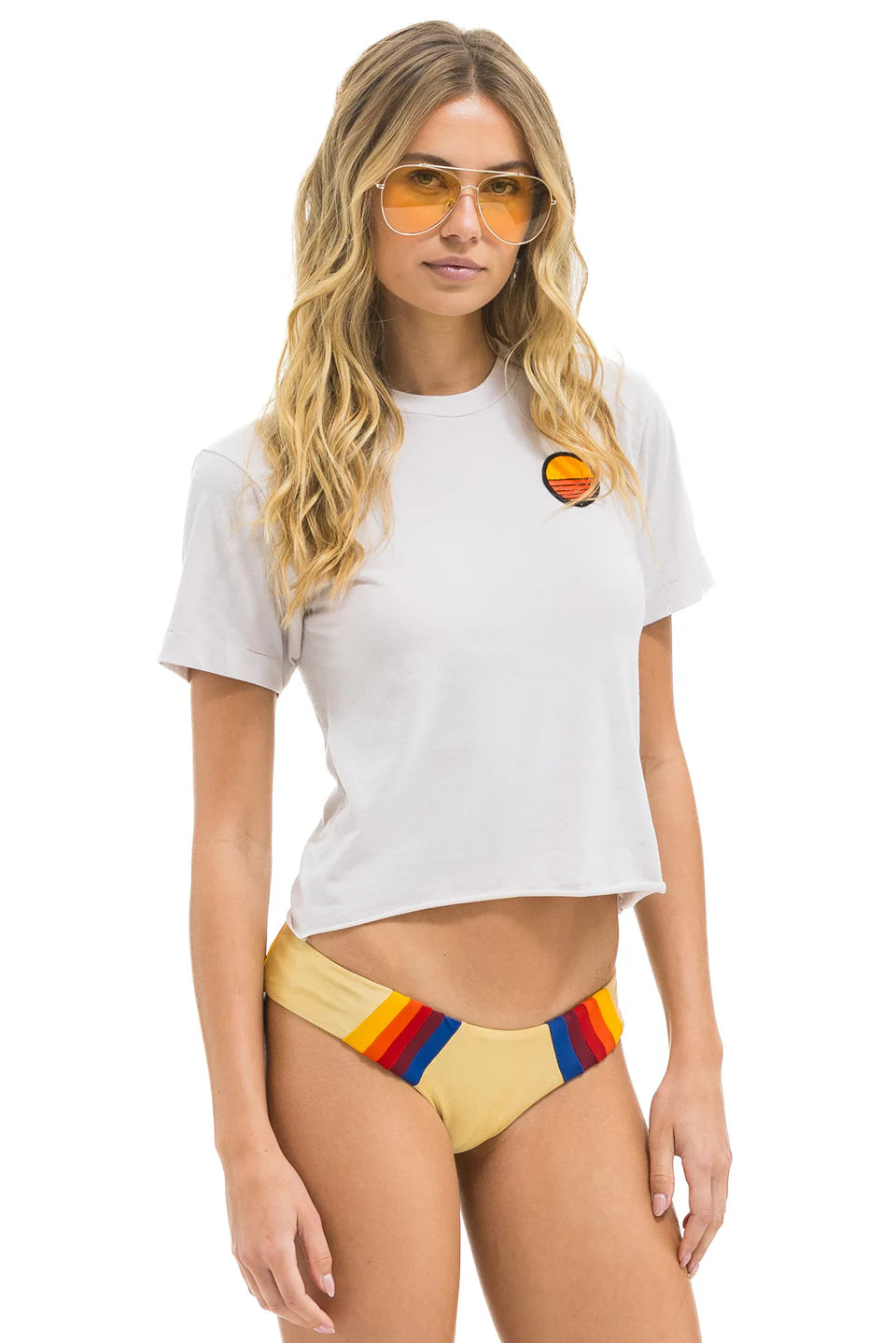 Sunset patch boyfriend tee DOVE GREY