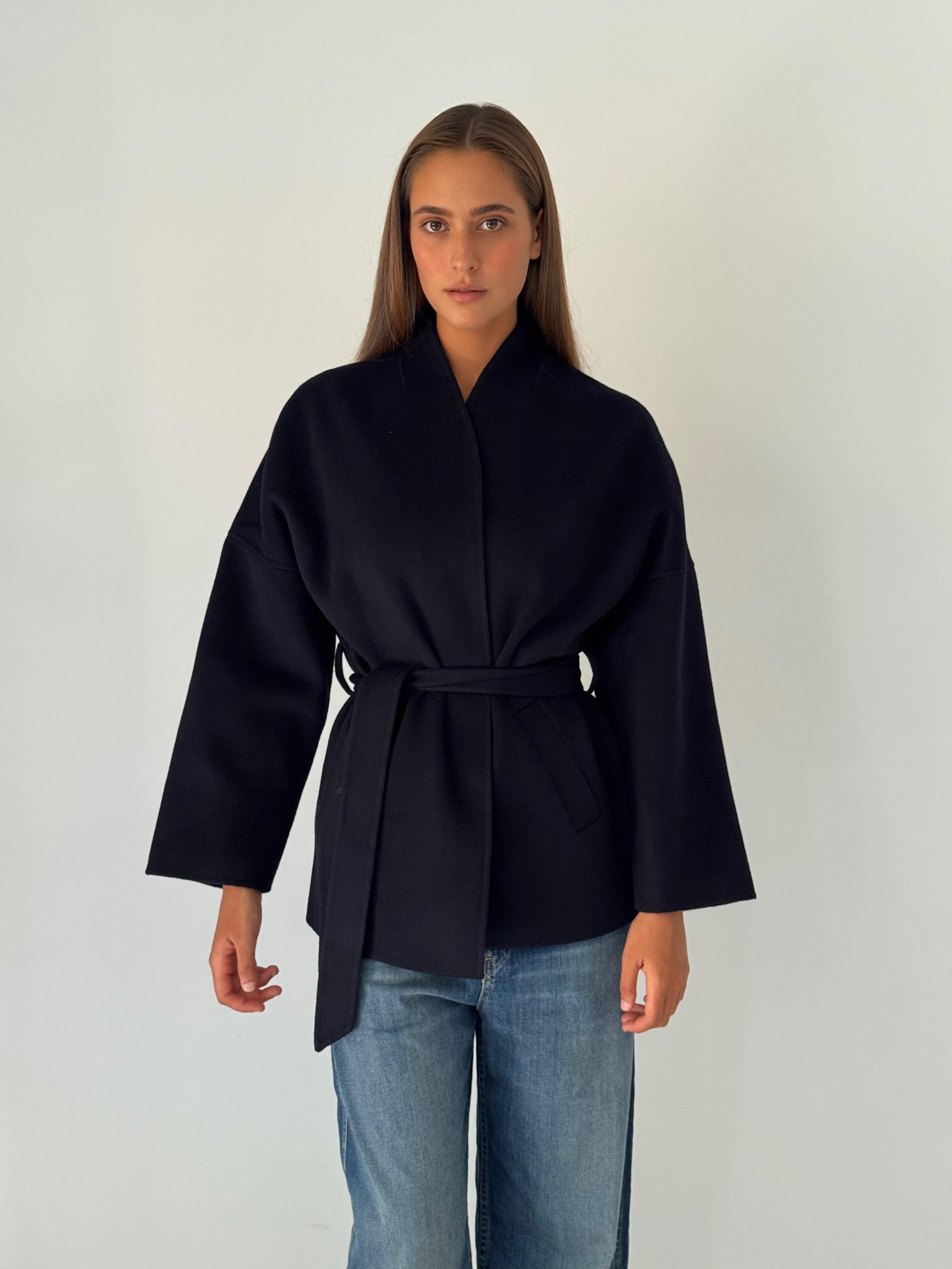 Vanelle woven coat NAVY