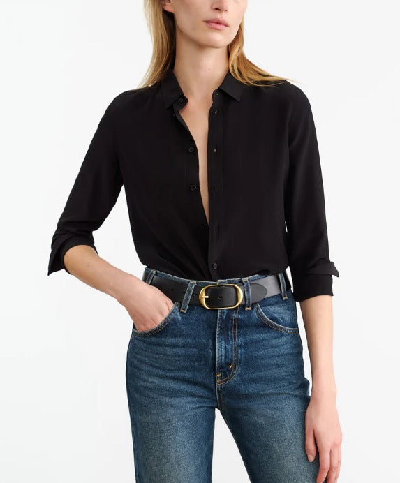 Gaia slim shirt BLACK