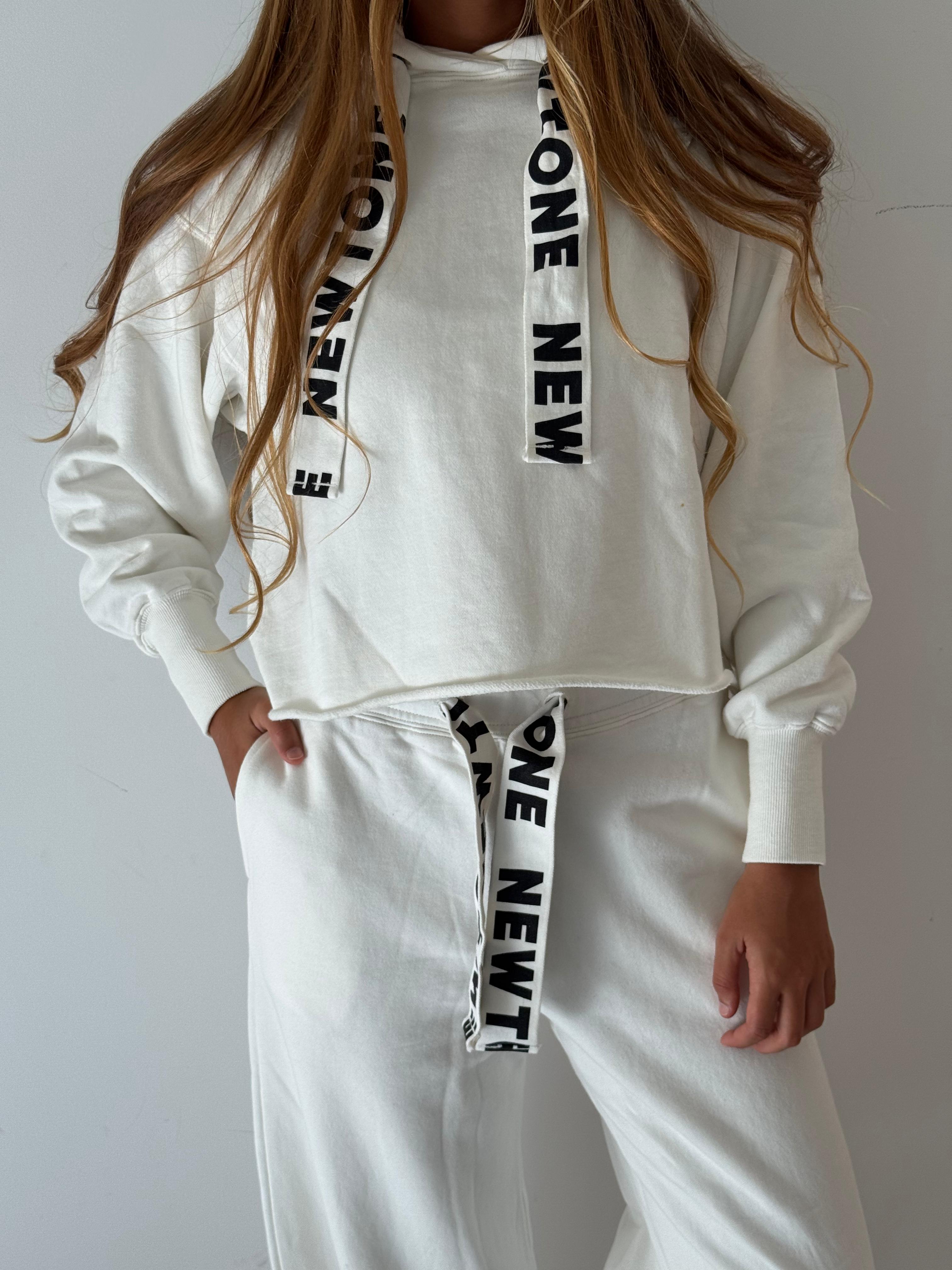 Sweatshirt bloomer bleed OFF WHITE